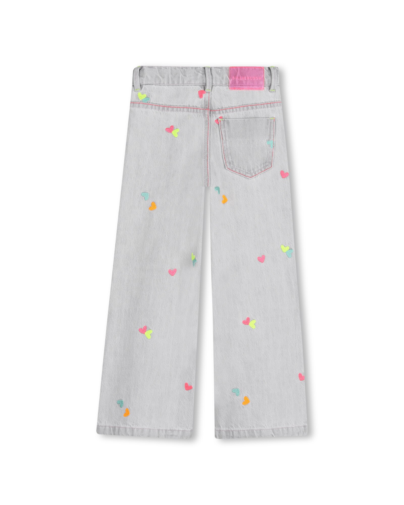 Vaquero de niña de algodón con fantasía - Billieblush - Gris Gris-3