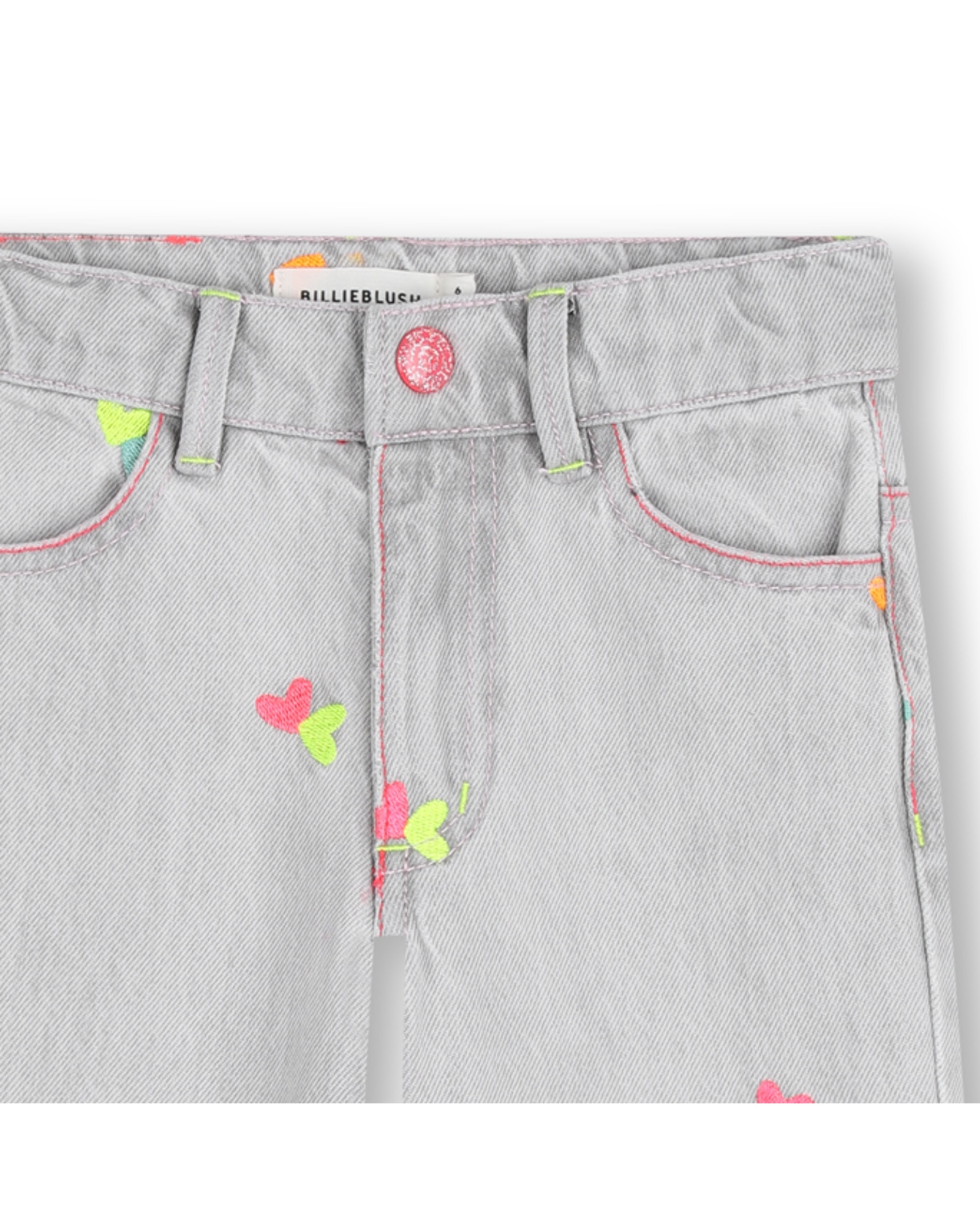 Vaquero de niña de algodón con fantasía - Billieblush - Gris Gris-2