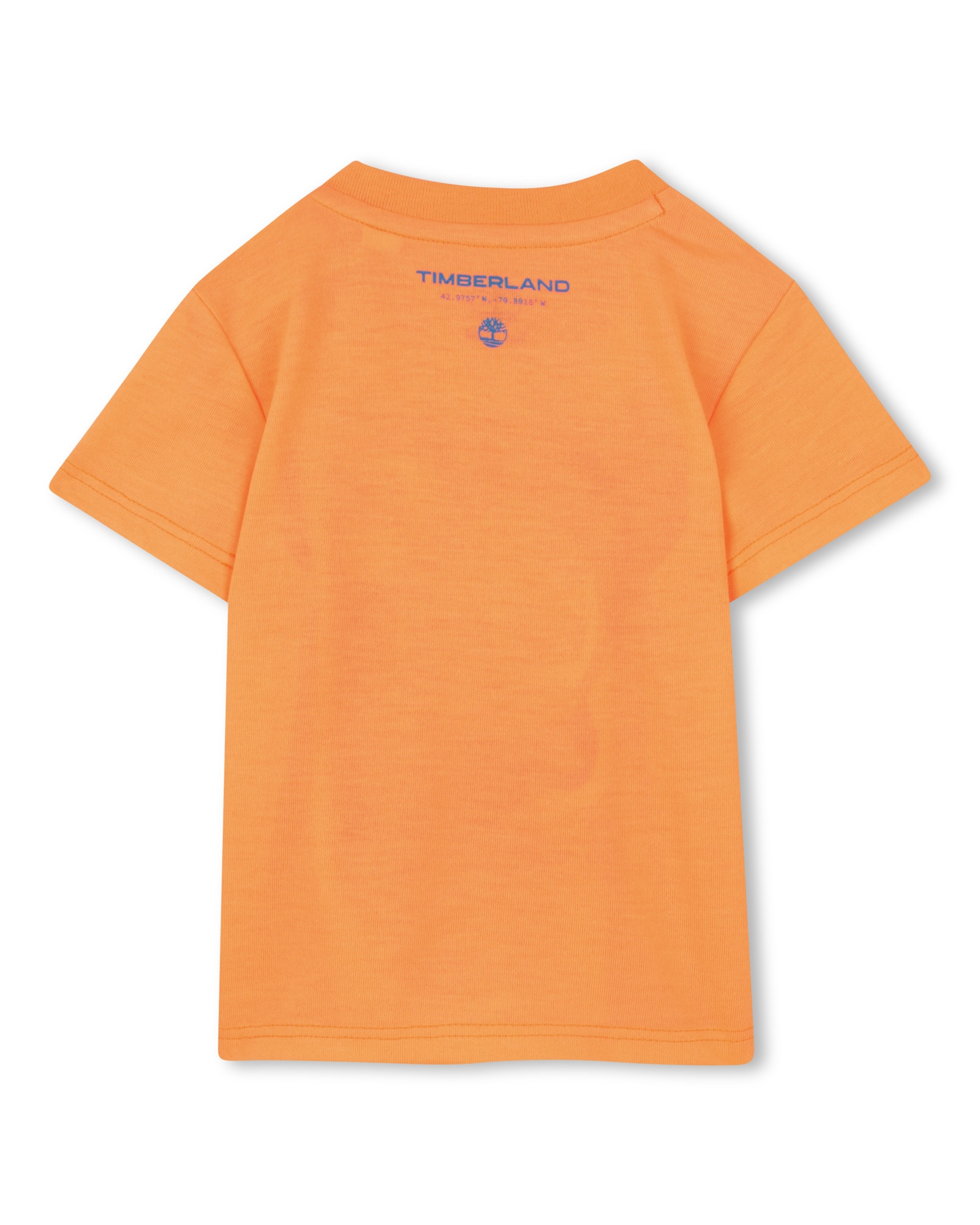 Camiseta de bebé niño de manga corta con dibujo frontal en poliéster - Timberland - Naranja Naranja-3