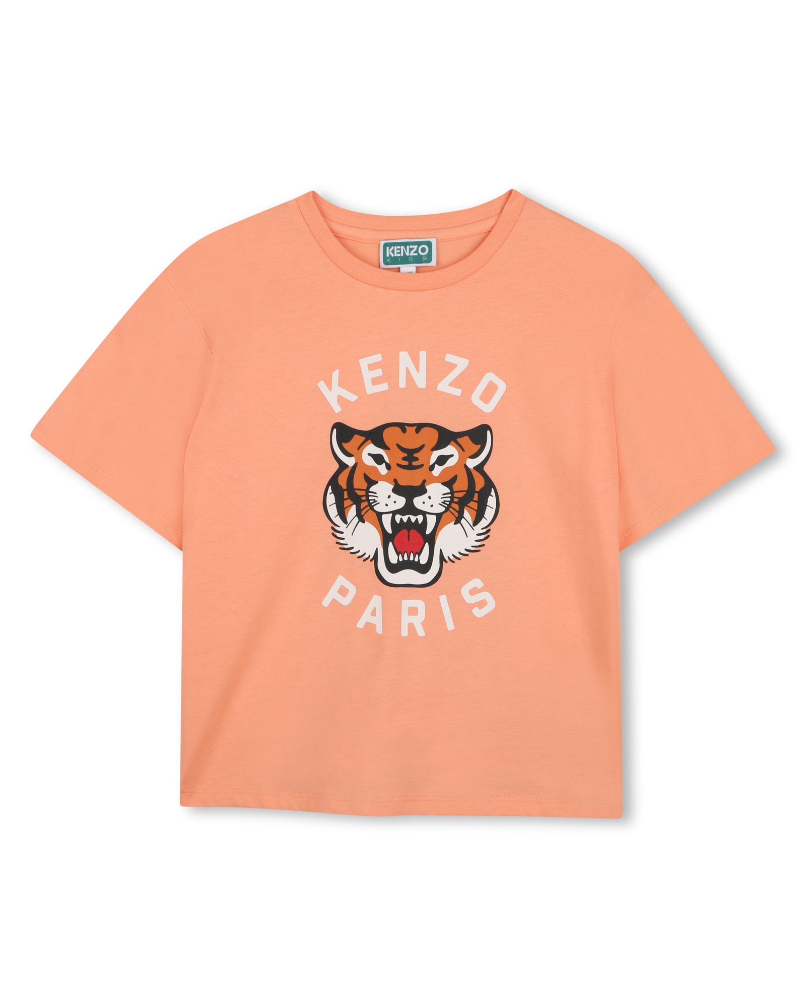 Imagen 0 de Camiseta de niña de manga francesa con animal print en algodón Natural