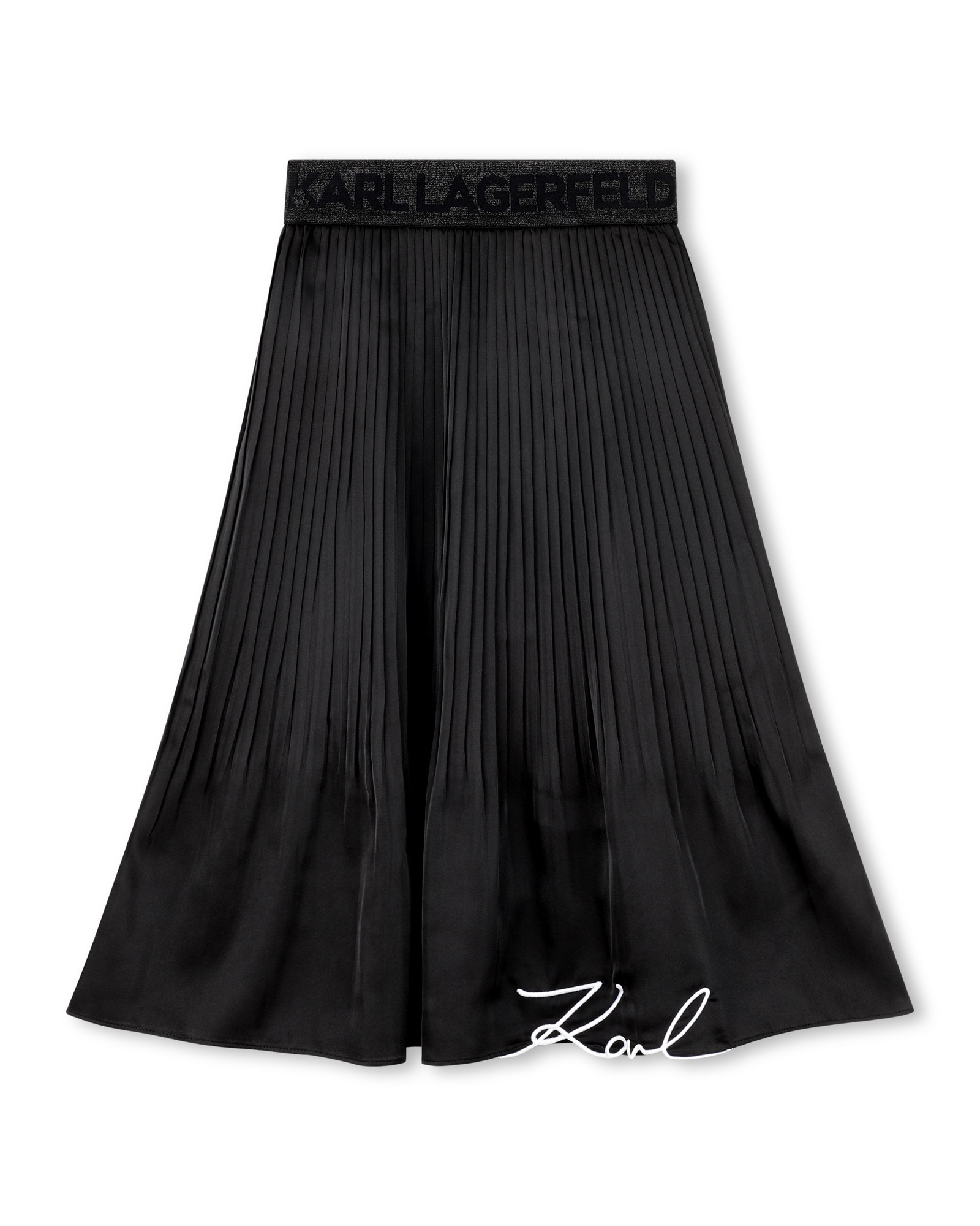 Falda de niña liso en poliéster - Karl Lagerfeld Kids - Negro Negro-1