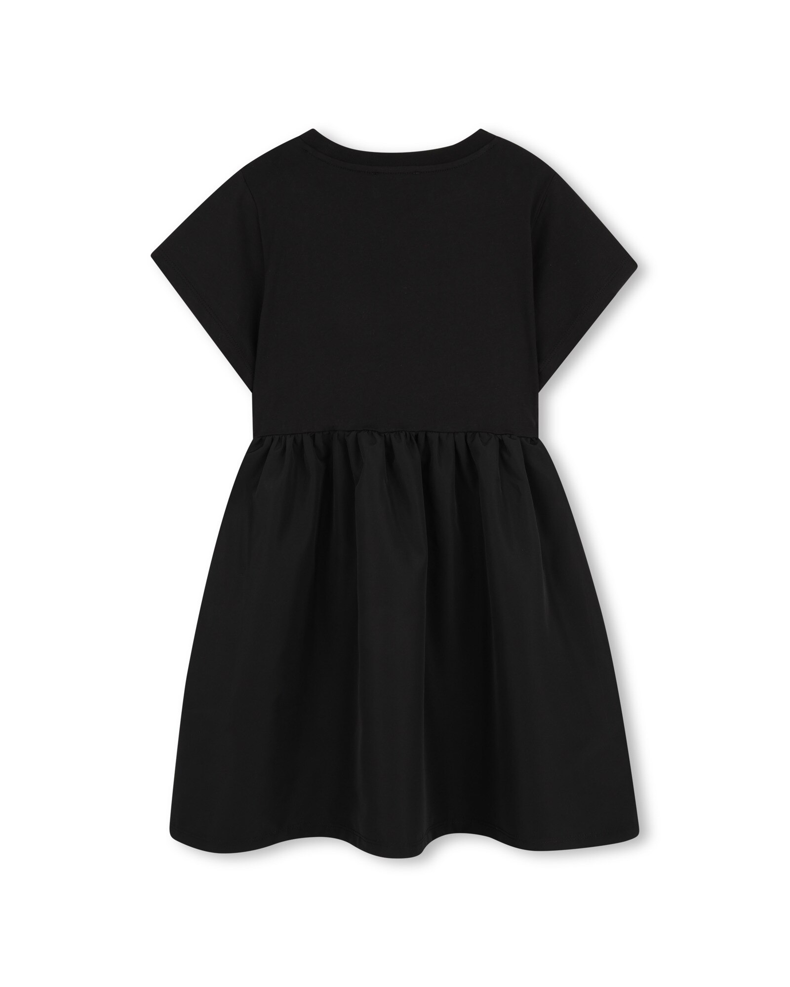 Vestido de bebé niña de manga corta liso en algodón - Kenzo Kids - Negro Negro-3