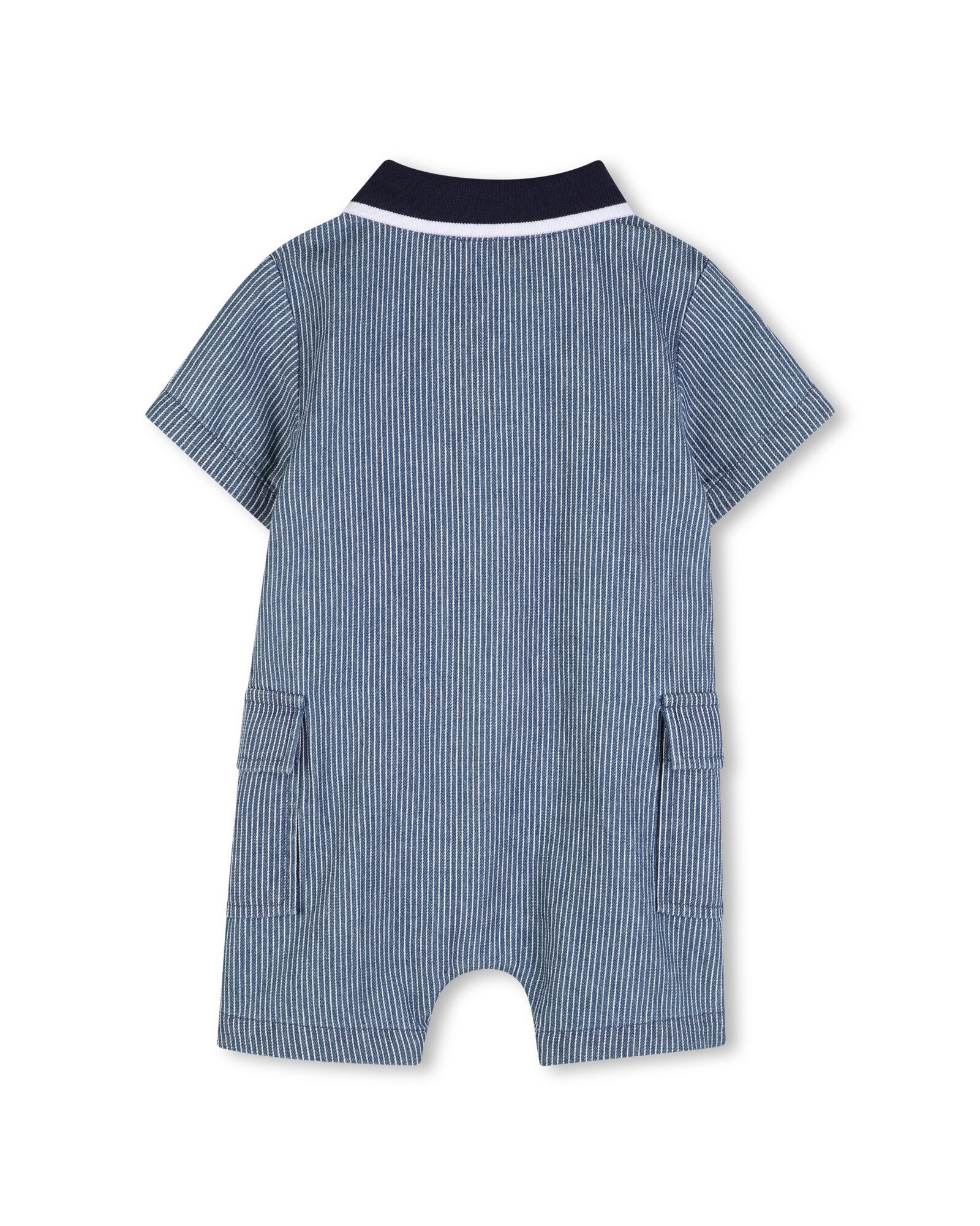 Mono de bebé niño de manga francesa geométrico en algodón - Timberland - Azul Azul-3