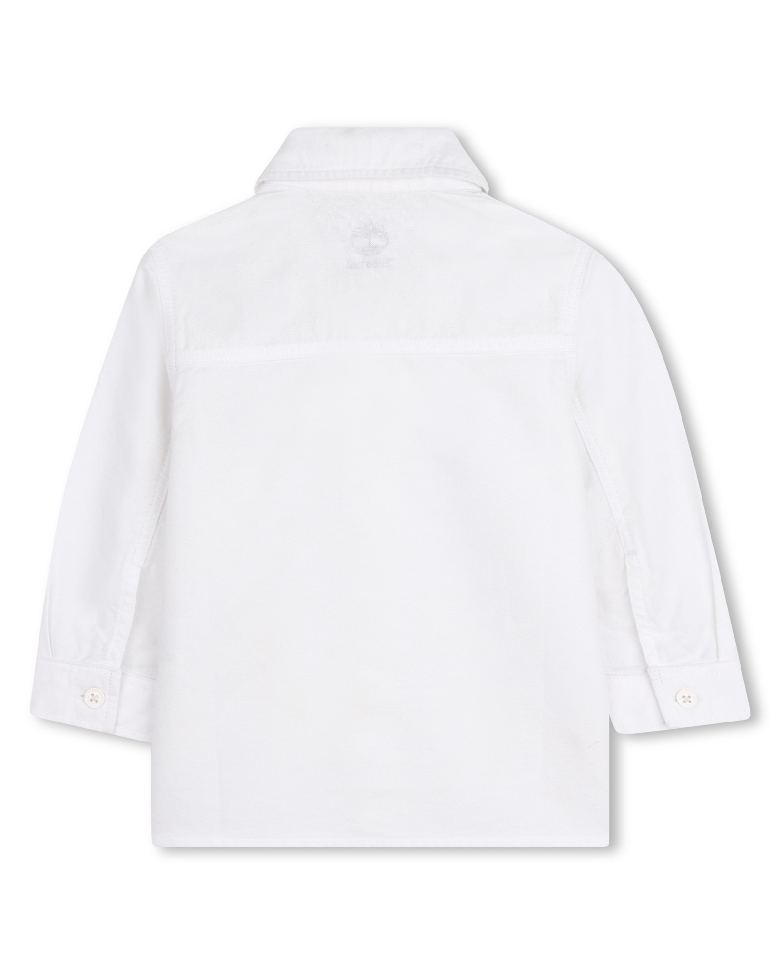 Camisa de niño de manga larga liso en algodón - Timberland - Blanco Blanco-3