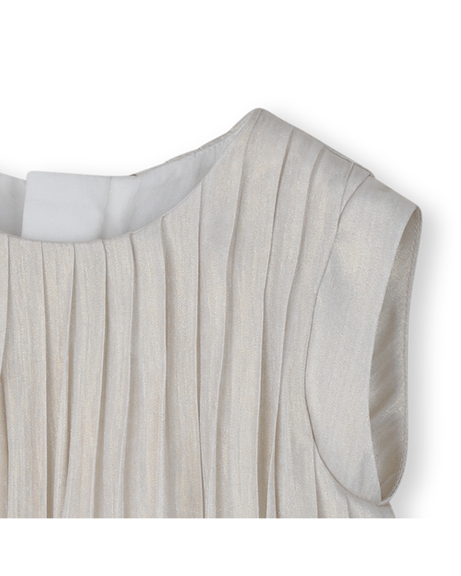 Vestido de bebé niña de manga corta liso en poliéster - Michael Kors - Natural Natural-2