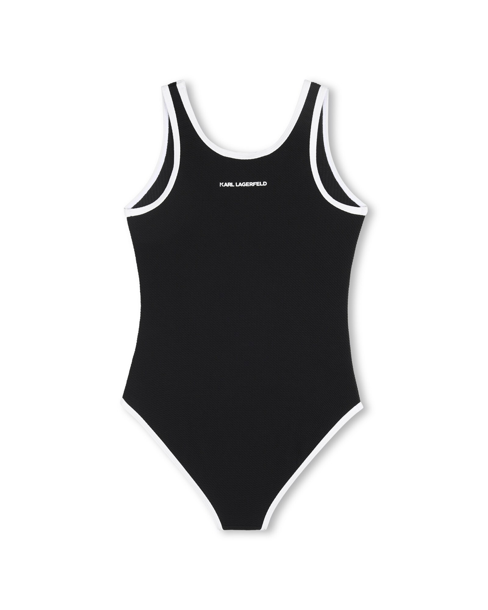 Bañador de niña con dibujo frontal en poliéster - Karl Lagerfeld Kids - Negro Negro-4