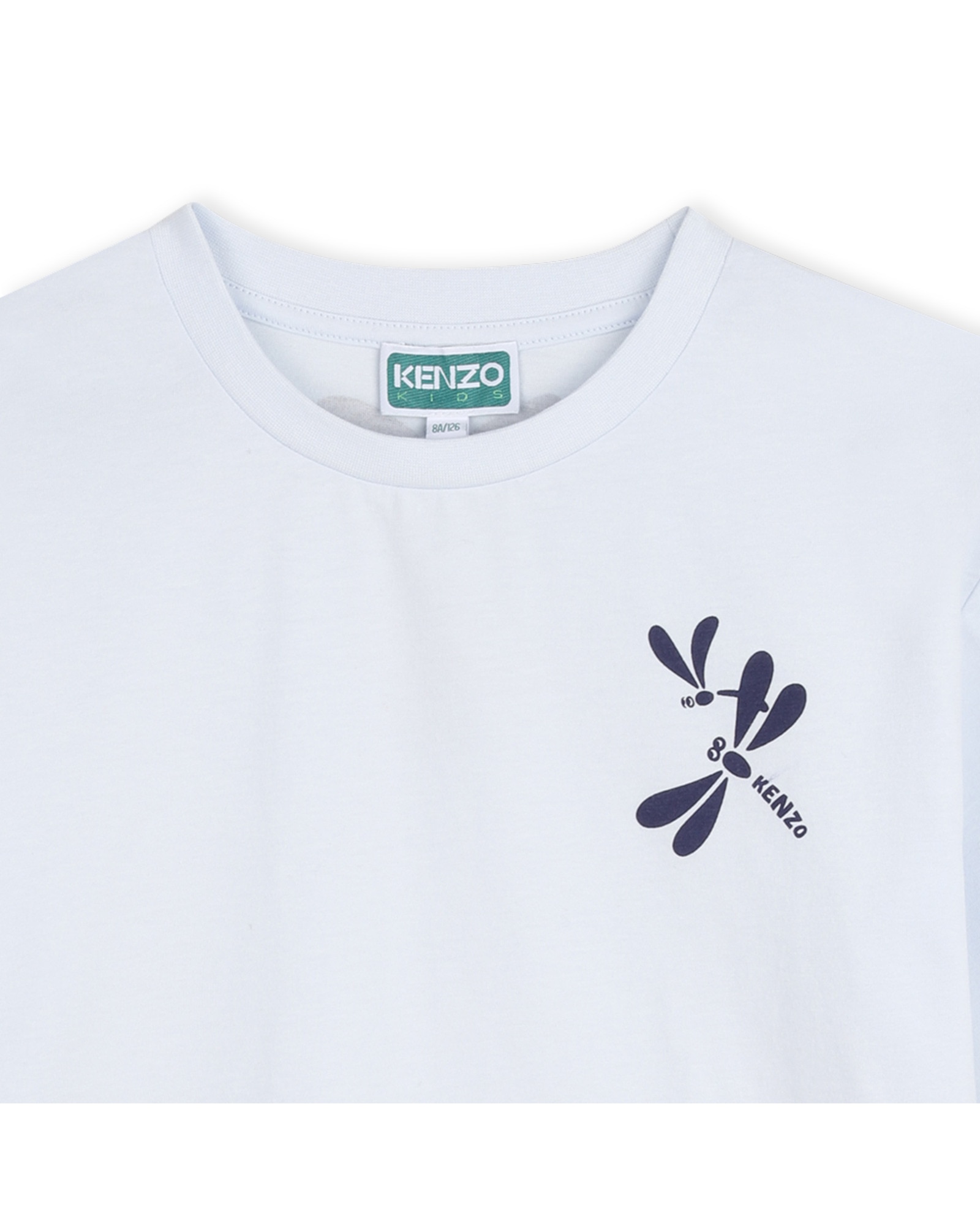 Camiseta de niña de manga francesa microestampado en algodón - Kenzo Kids - Natural Natural-2