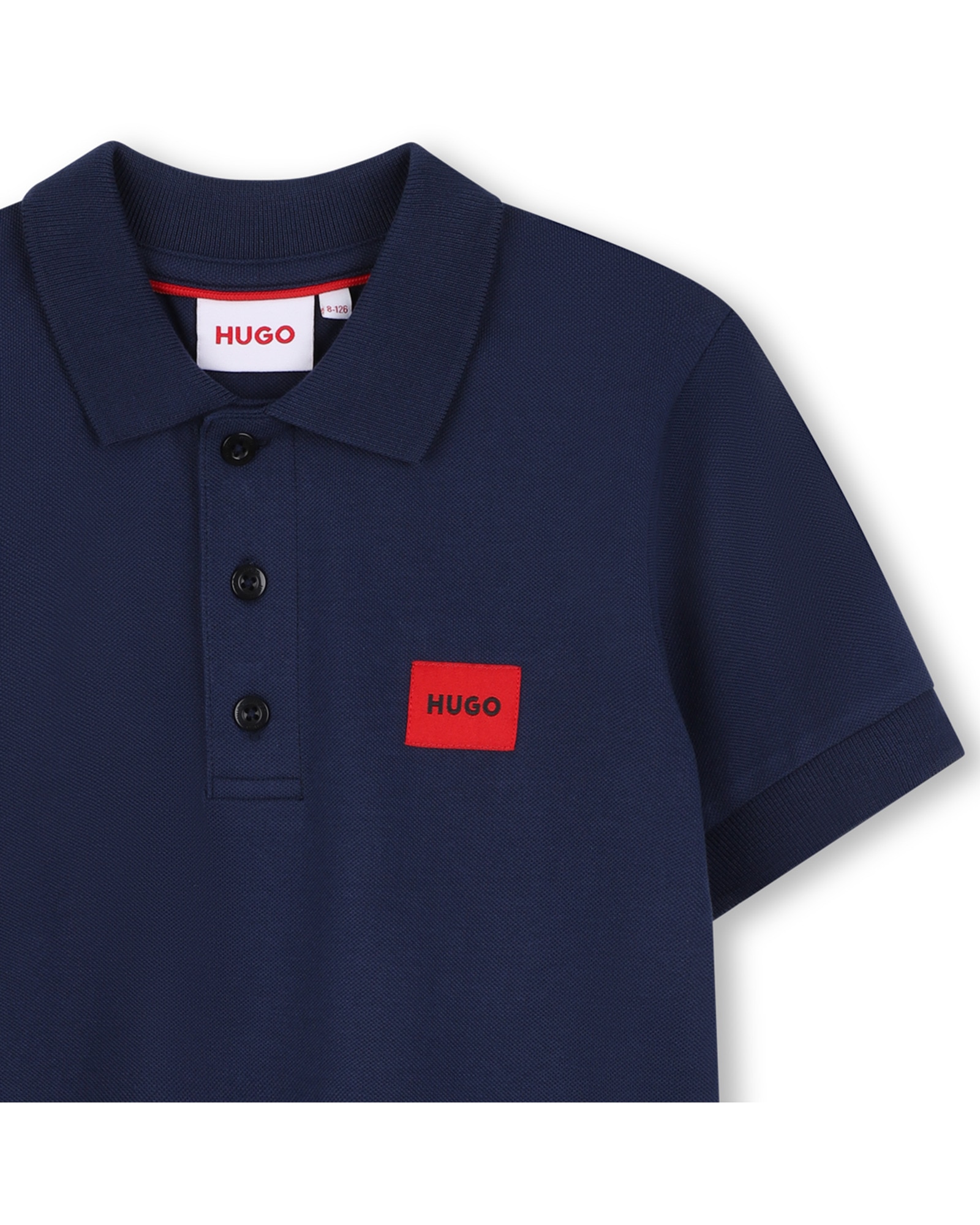 Polo de niño de manga corta con estampado grande - Hugo - Azul marino Azul marino-2