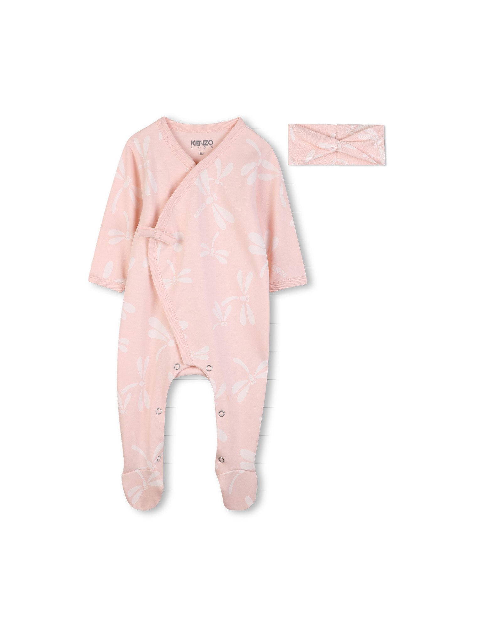 Imagen 0 de Conjunto de bebé niña de manga larga con animal print en algodón Natural