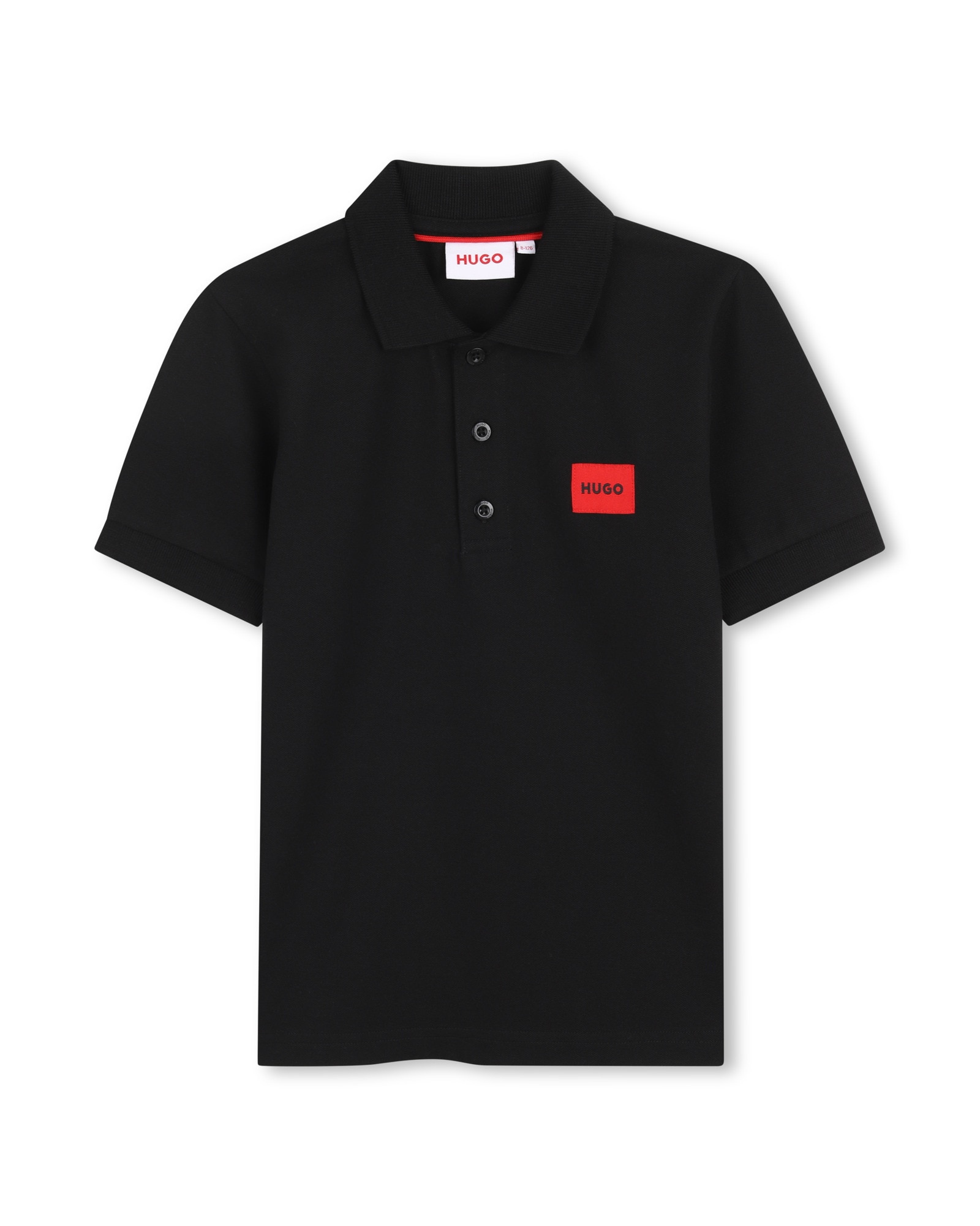 Polo de niño de manga corta con estampado grande - Hugo - Negro Negro-1