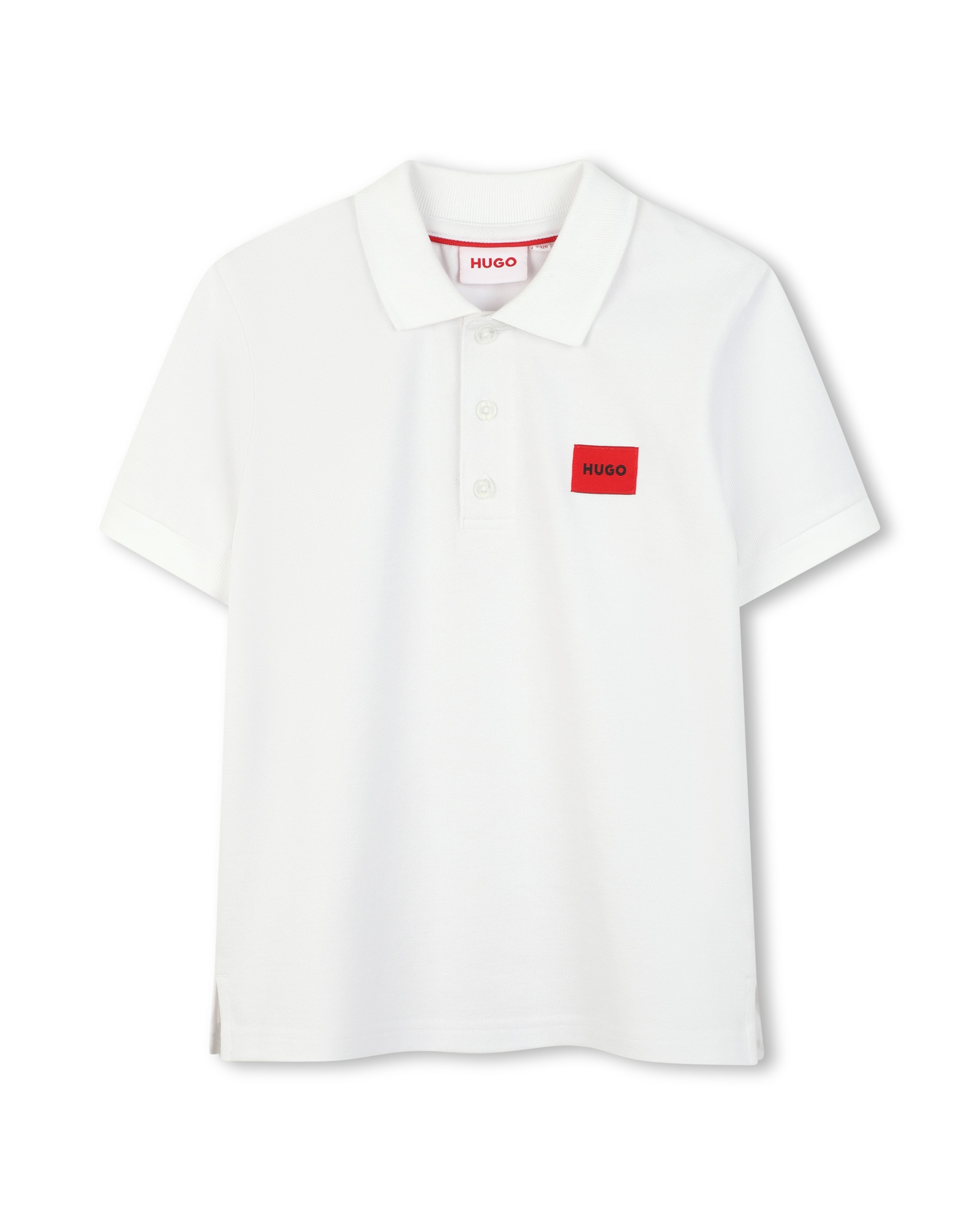 Polo de niño de manga corta con estampado grande - Hugo - Blanco Blanco-1