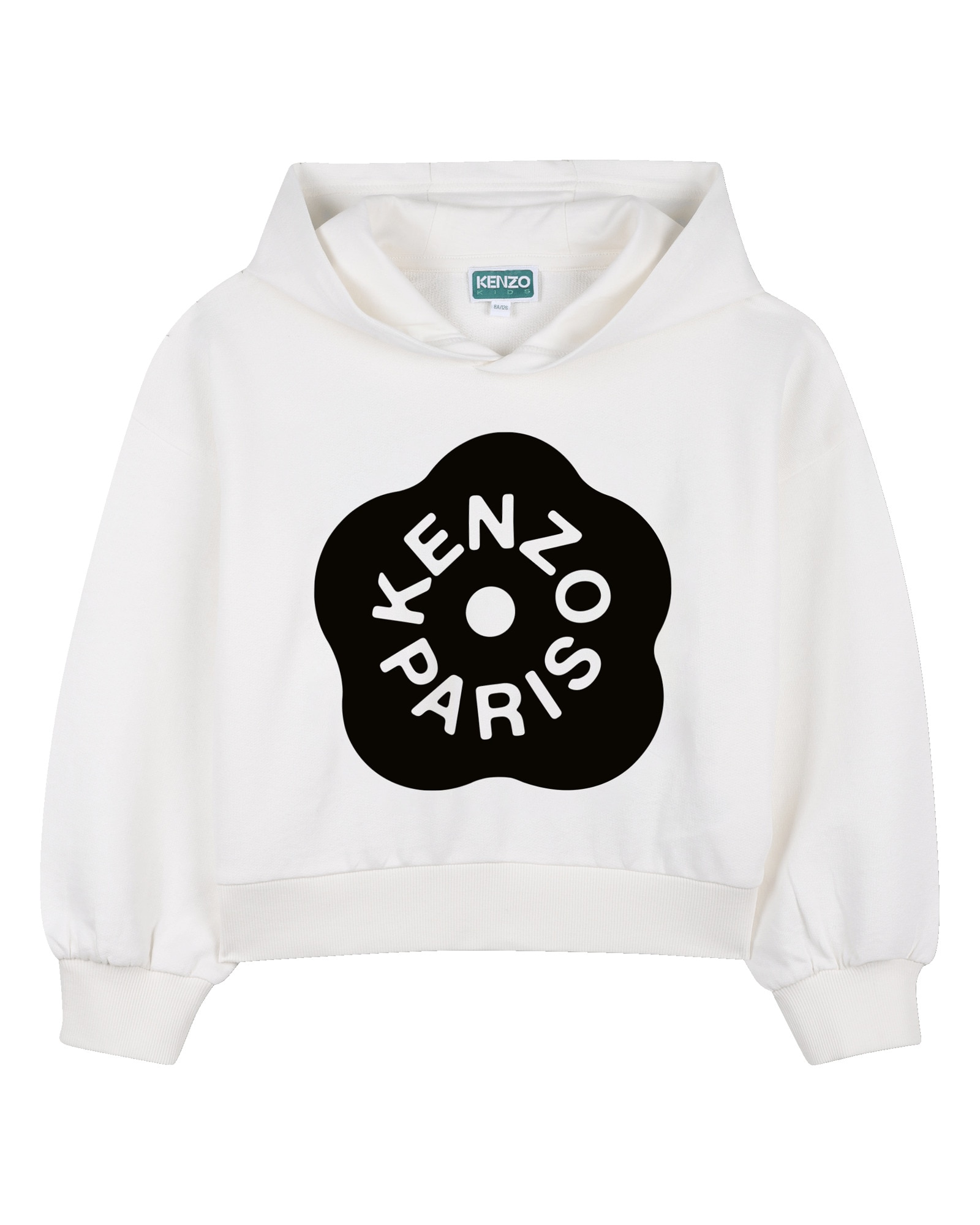 Sudadera sin capucha de niña de manga larga con dibujo frontal en algodón - Kenzo Kids - Blanco Blanco-1