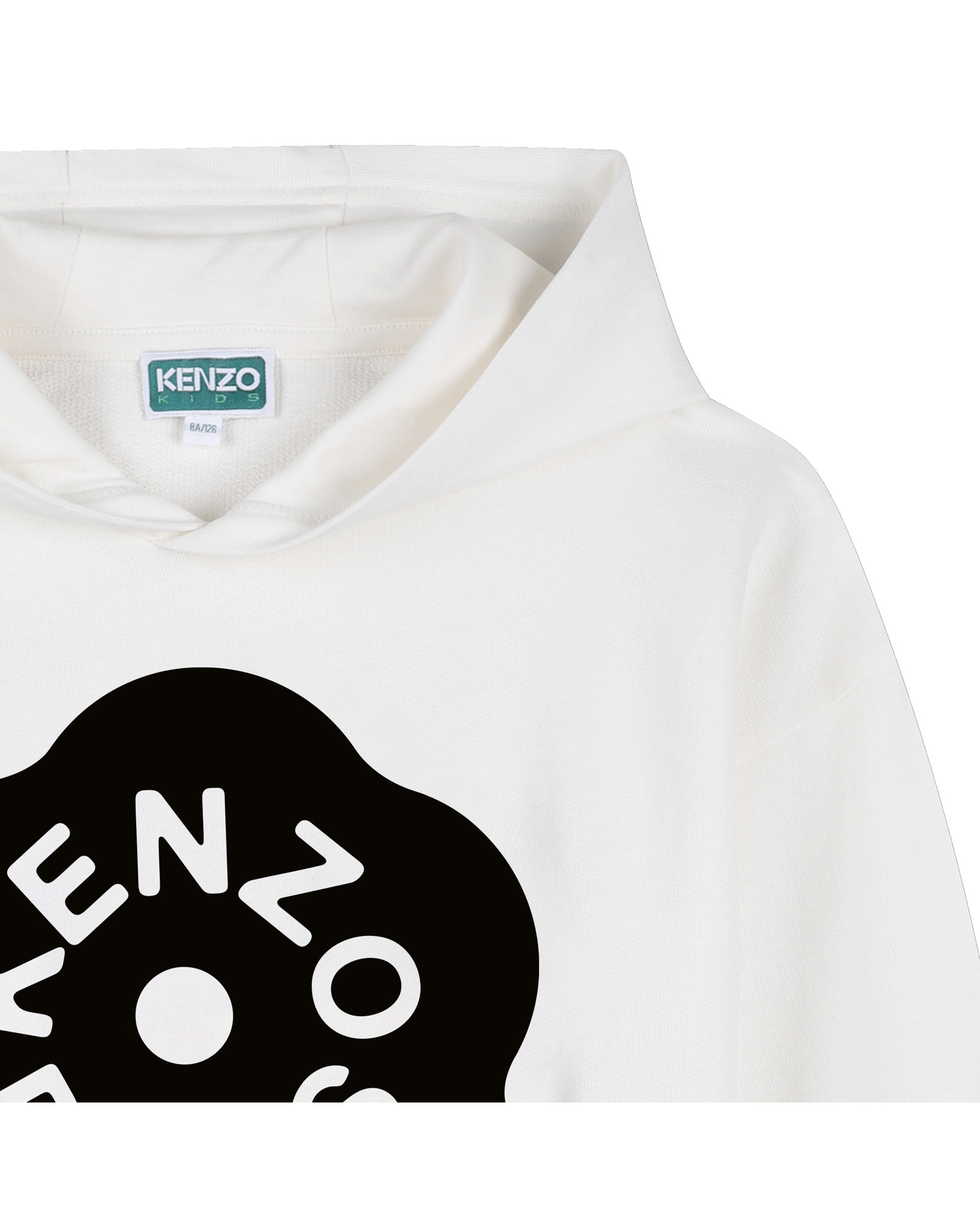 Sudadera sin capucha de niña de manga larga con dibujo frontal en algodón - Kenzo Kids - Blanco Blanco-2