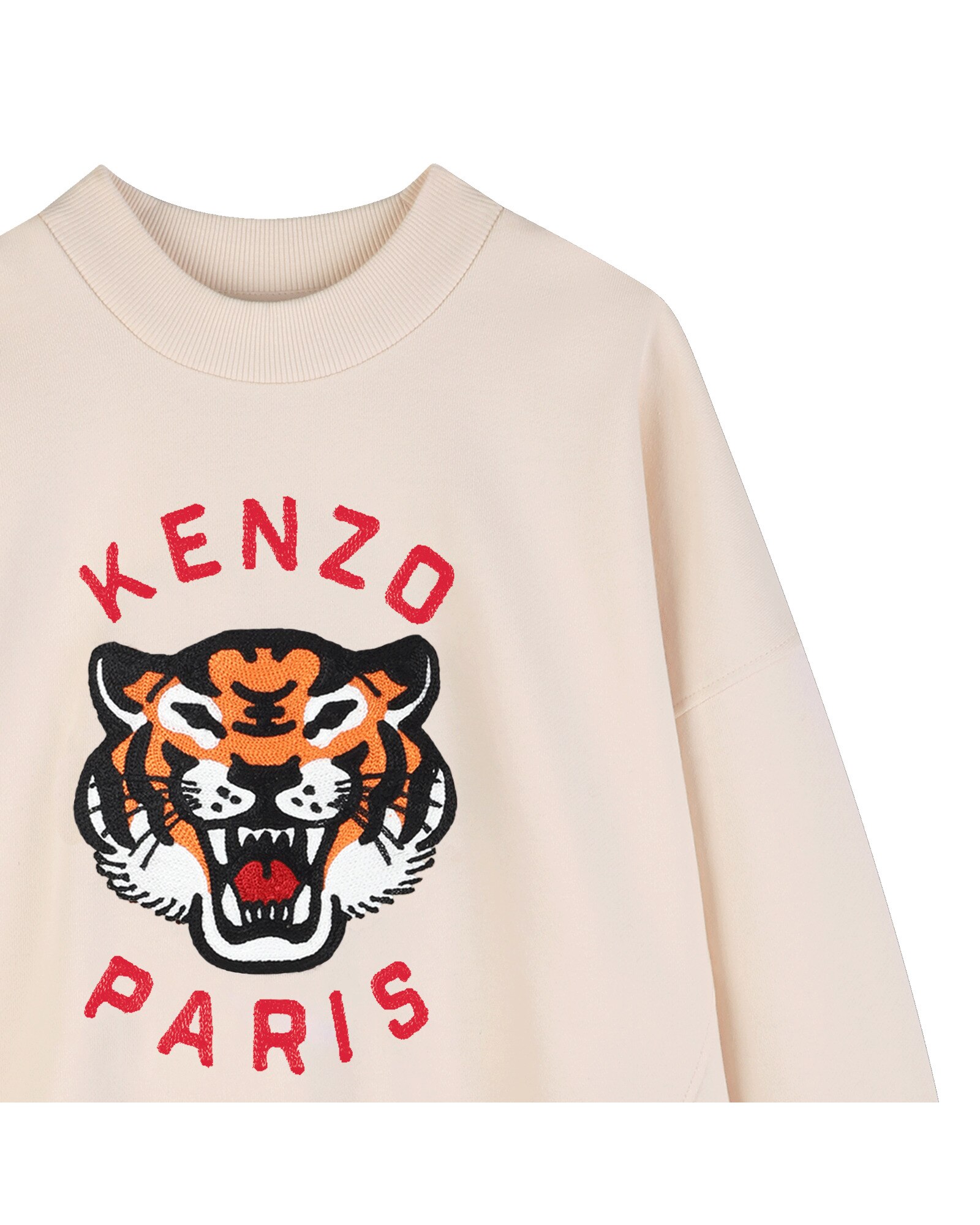 Sudadera sin capucha unisex de manga larga con animal print en algodón - Kenzo Kids - Natural Natural-2