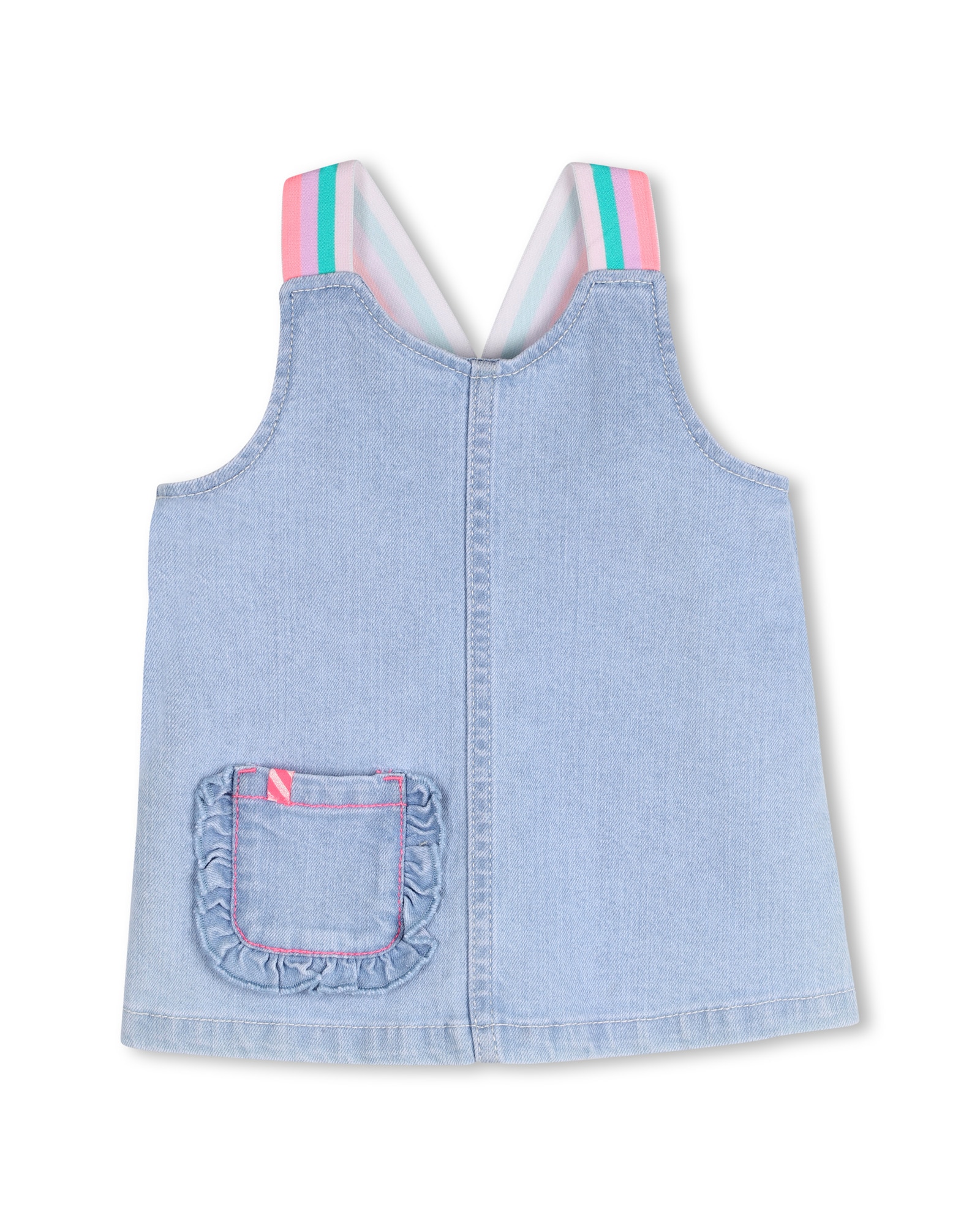 Imagen 0 de Vestido de bebé de tirantes con estampado fantasía Azul claro