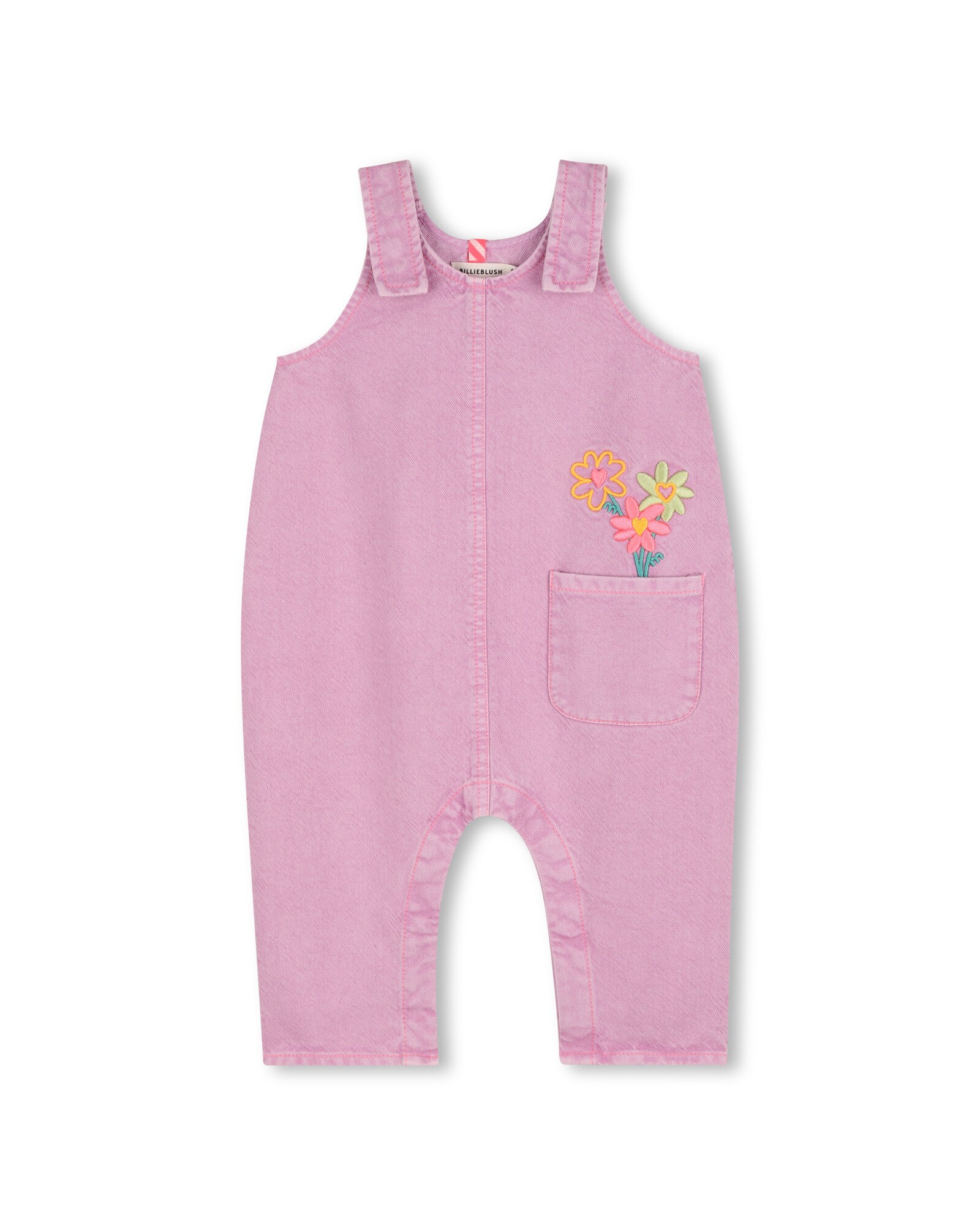Imagen 0 de Pelele de bebé de algodón con flores Rosa