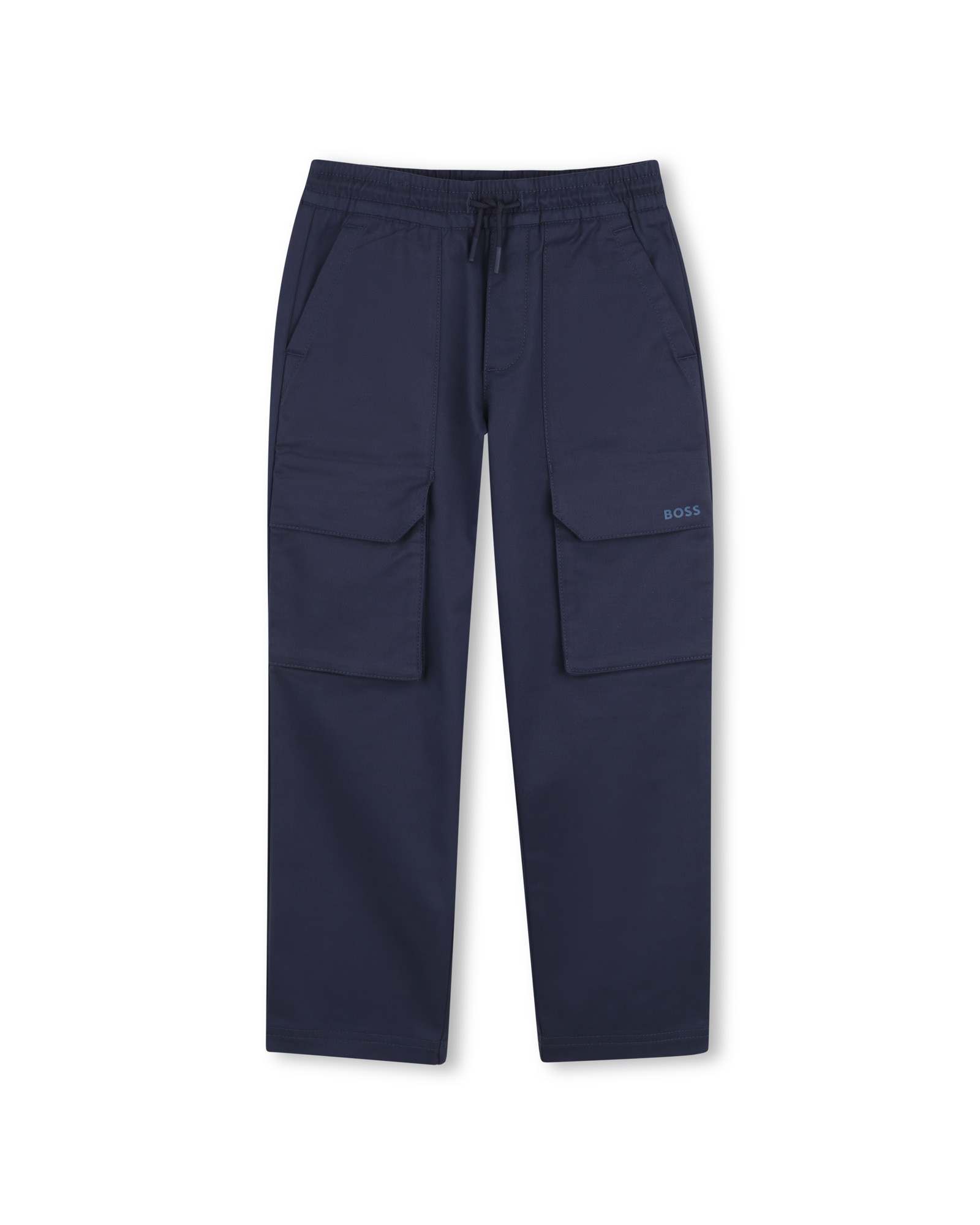 Pantalón cinco bolsillos de niño liso en algodón - BOSS Kidswear - Azul Azul-1
