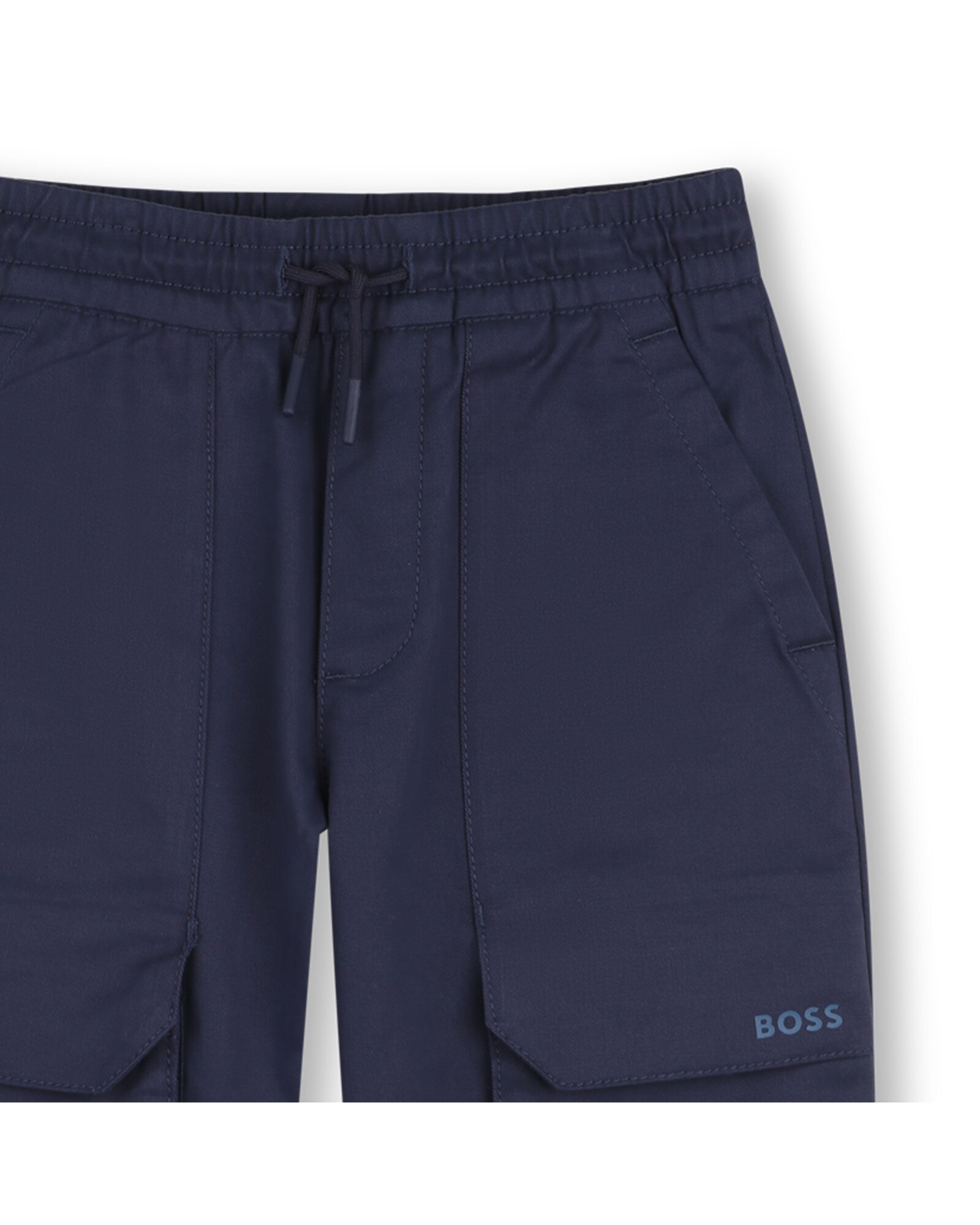 Pantalón cinco bolsillos de niño liso en algodón - BOSS Kidswear - Azul Azul-2