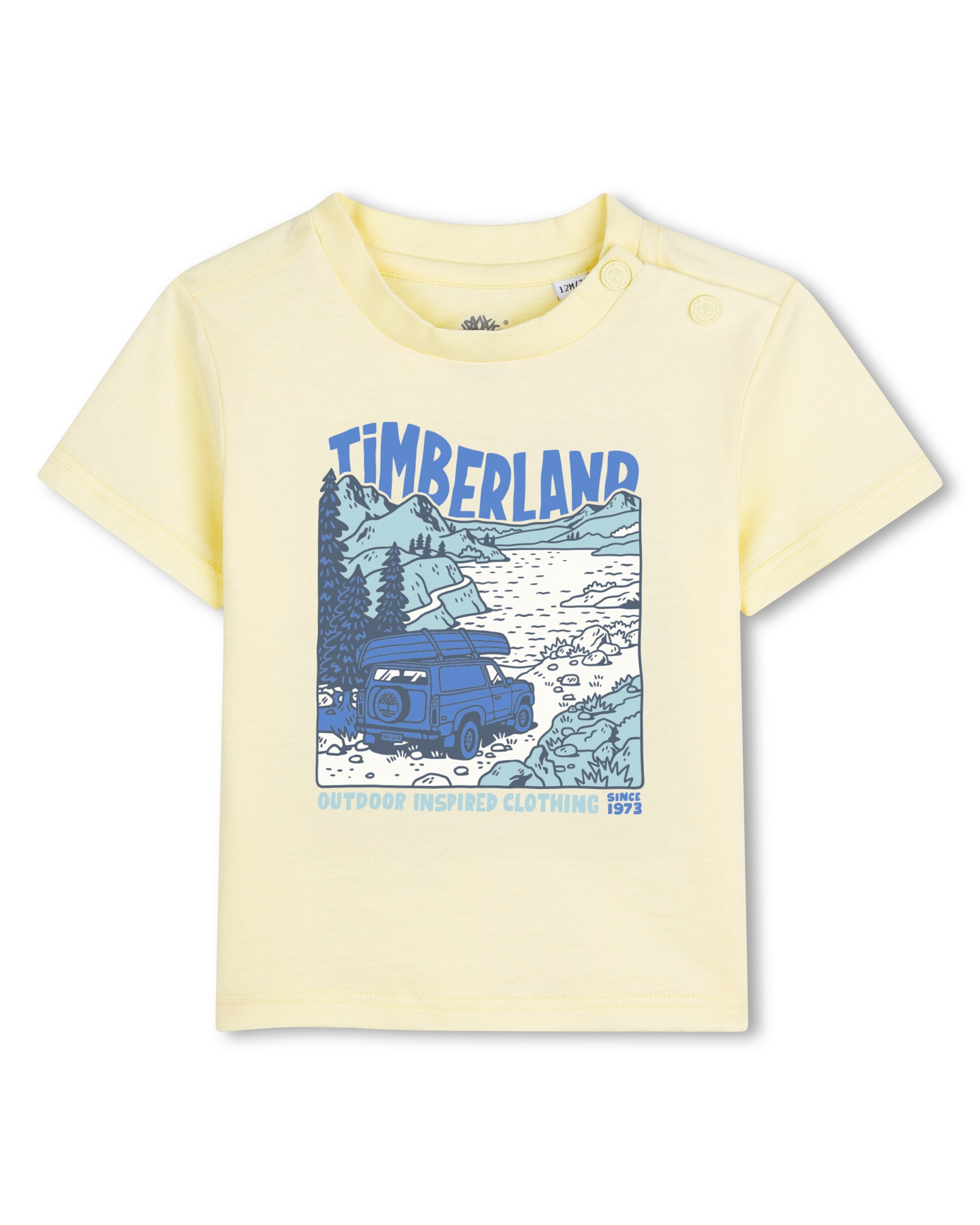 Imagen 0 de Camiseta de bebé niño de manga corta abstracto en algodón Amarillo