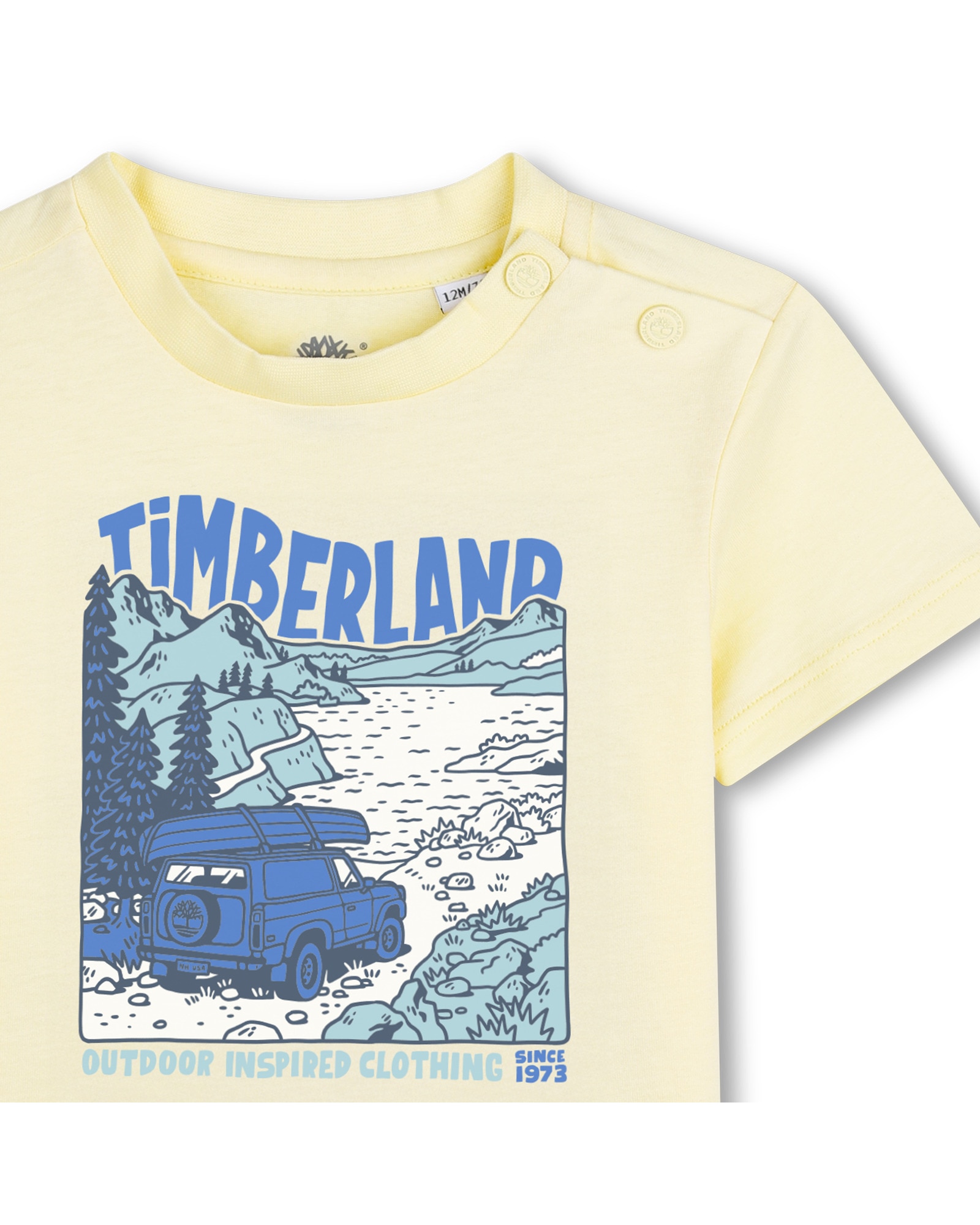 Camiseta de bebé niño de manga corta abstracto en algodón - Timberland - Amarillo Amarillo-2