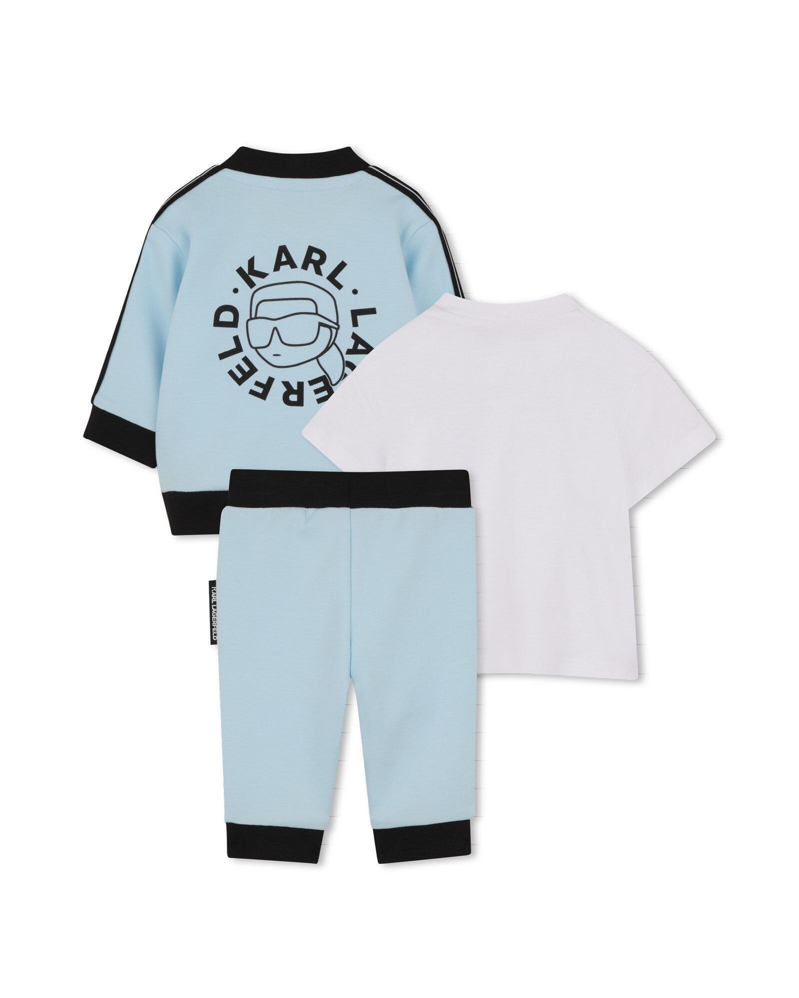 Conjunto de bebé niño con dibujo frontal en algodón - Karl Lagerfeld Kids - Azul Azul-3