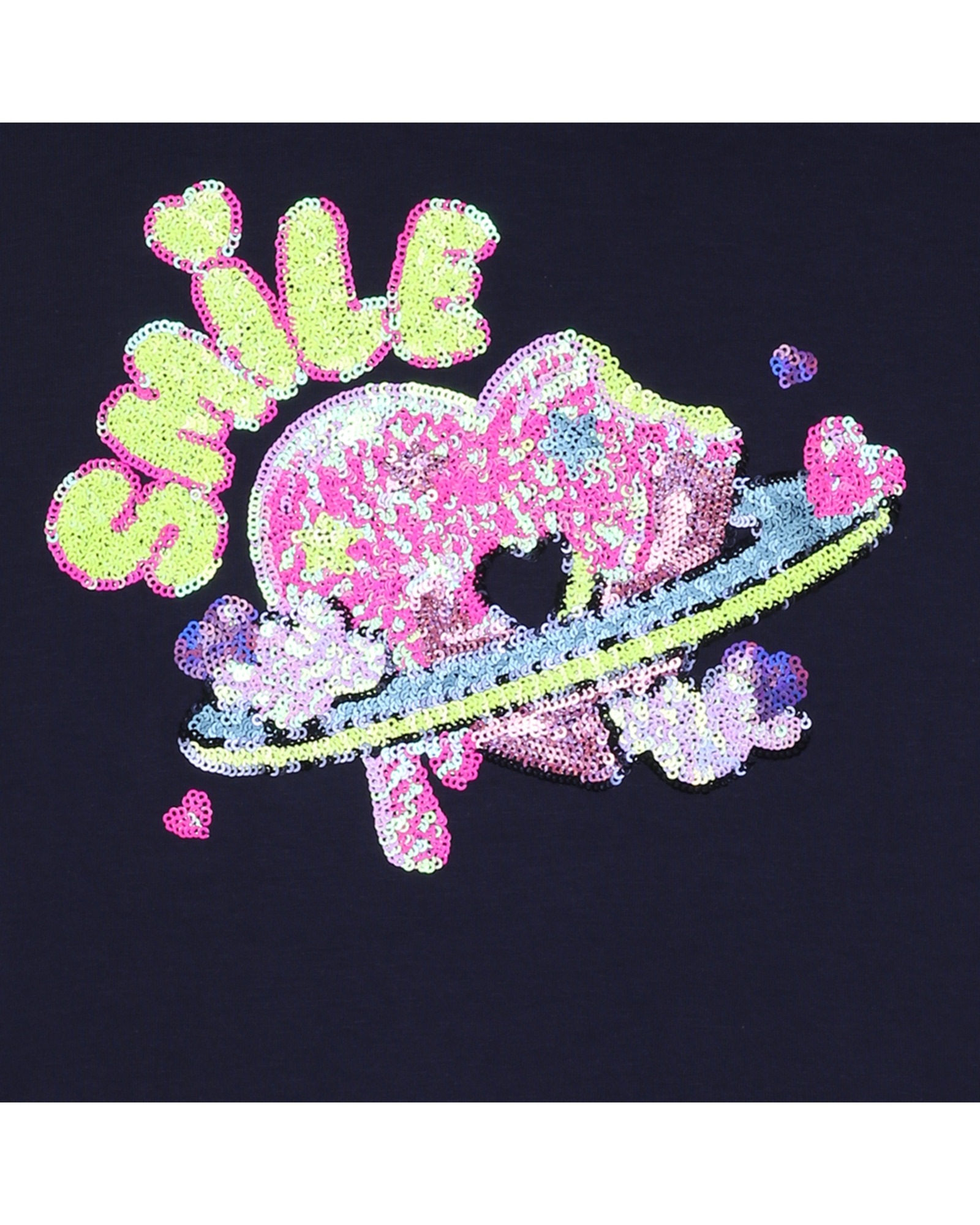 Imagen 2 de Camiseta de niña de manga larga con estampado grande - Billieblush - Azul marino Azul marino