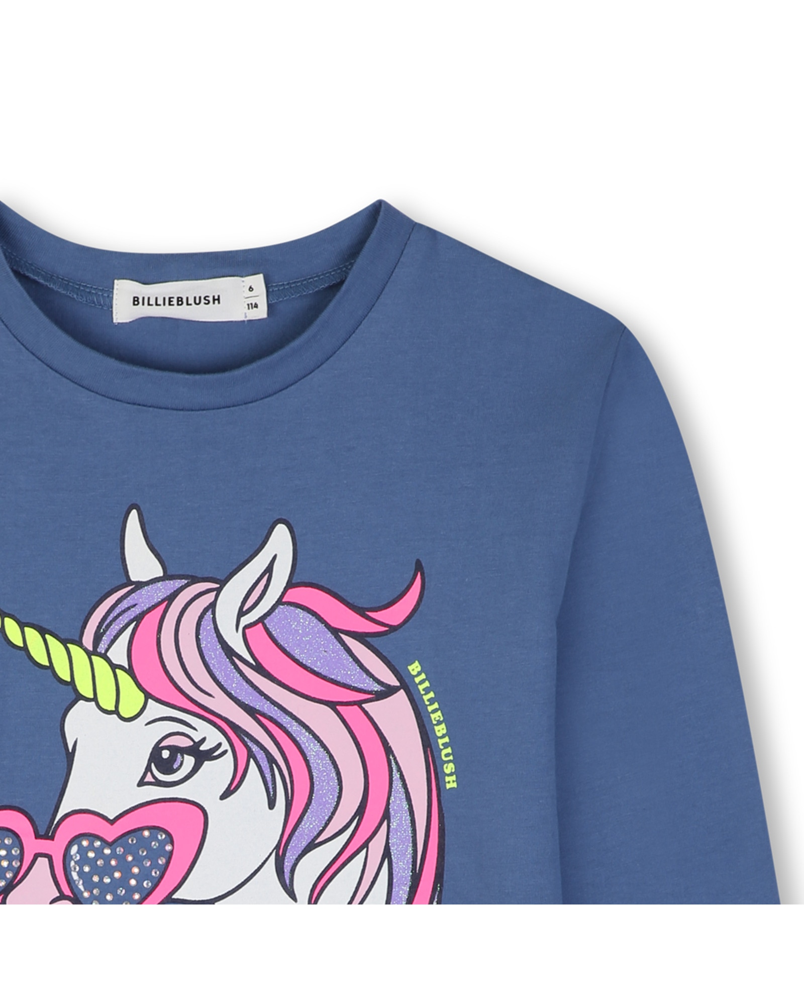 Camiseta de niña de manga larga con estampado grande - Billieblush - Azul Azul-2