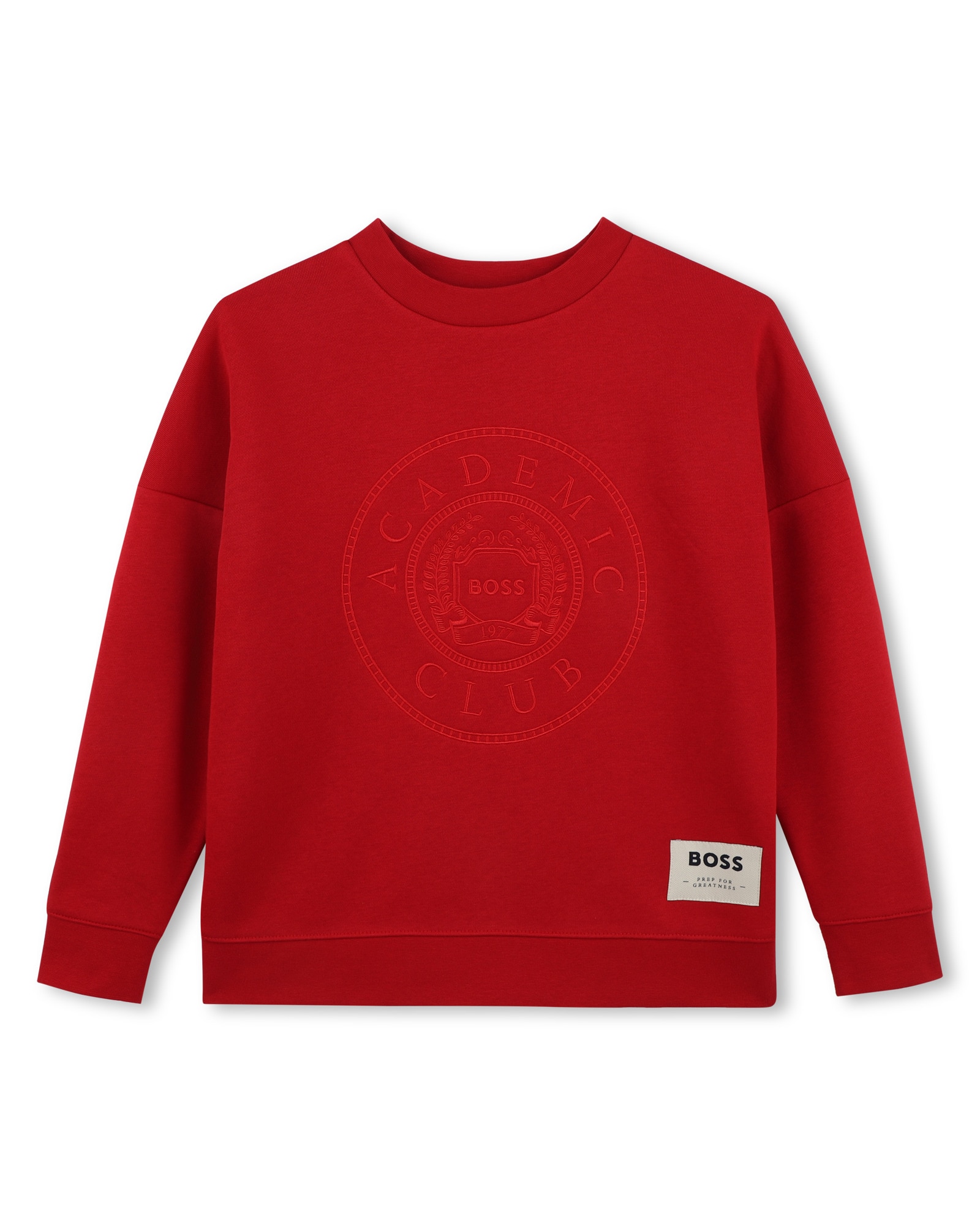 Sudadera con capucha de niño con estampado grande - BOSS Kidswear - Rojo Rojo-1