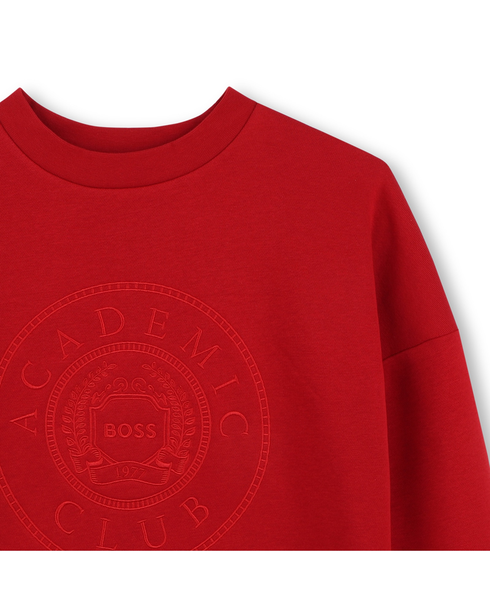 Sudadera con capucha de niño con estampado grande - BOSS Kidswear - Rojo Rojo-2