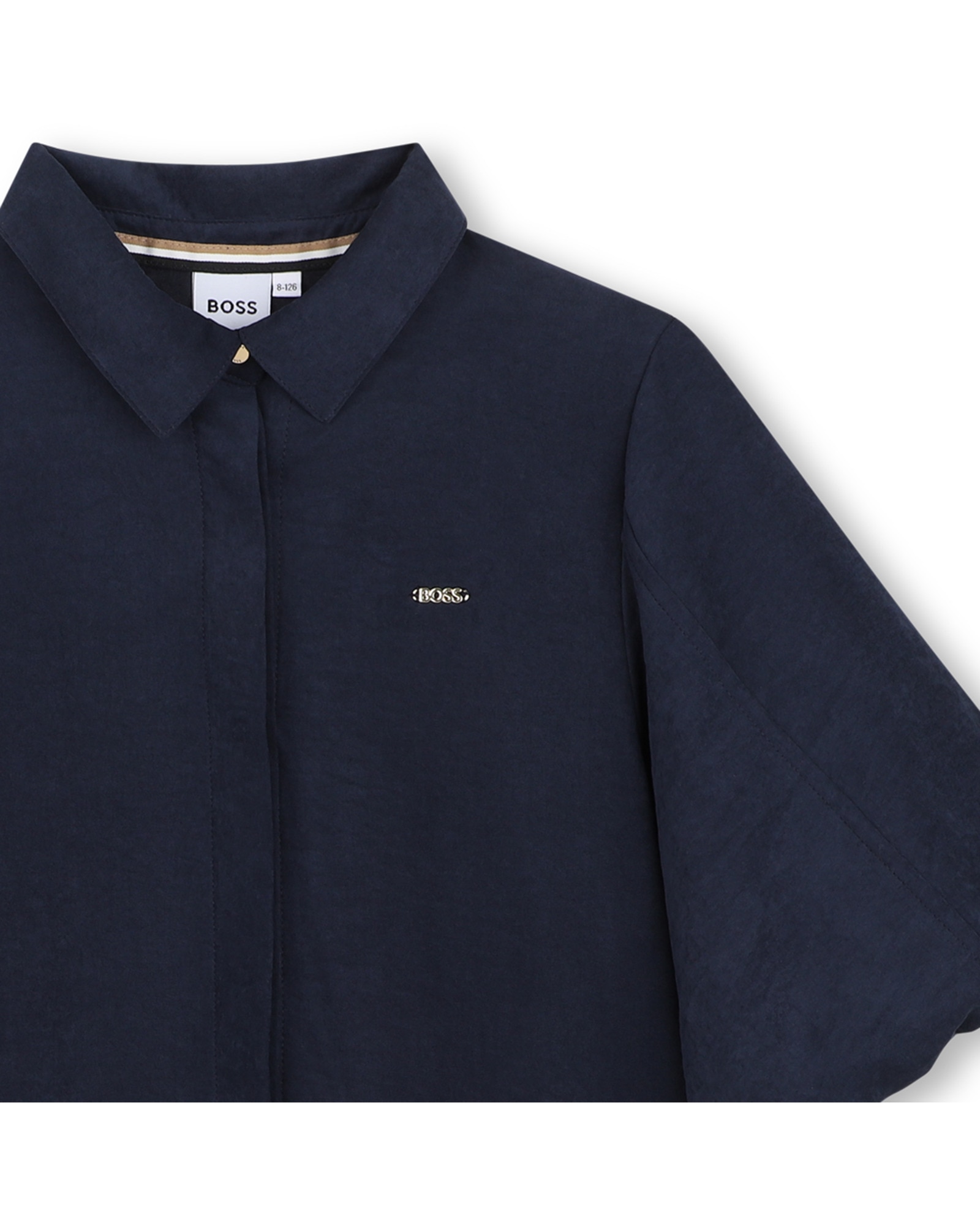 Imagen 2 de Vestido de niña de manga larga liso - BOSS Kidswear - Azul marino Azul marino