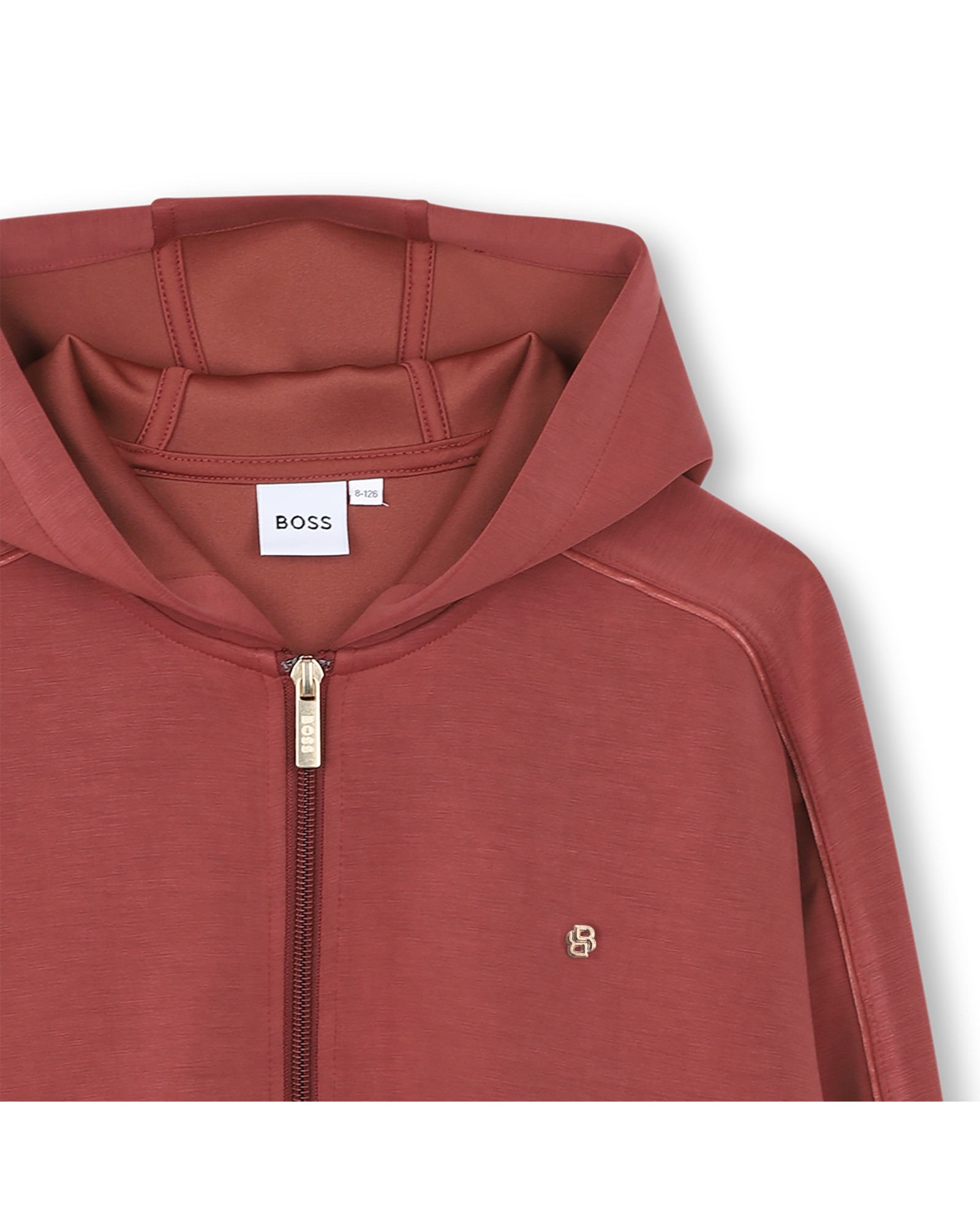 Imagen 2 de Chaqueta de punto de niña liso - BOSS Kidswear - Burdeos Burdeos