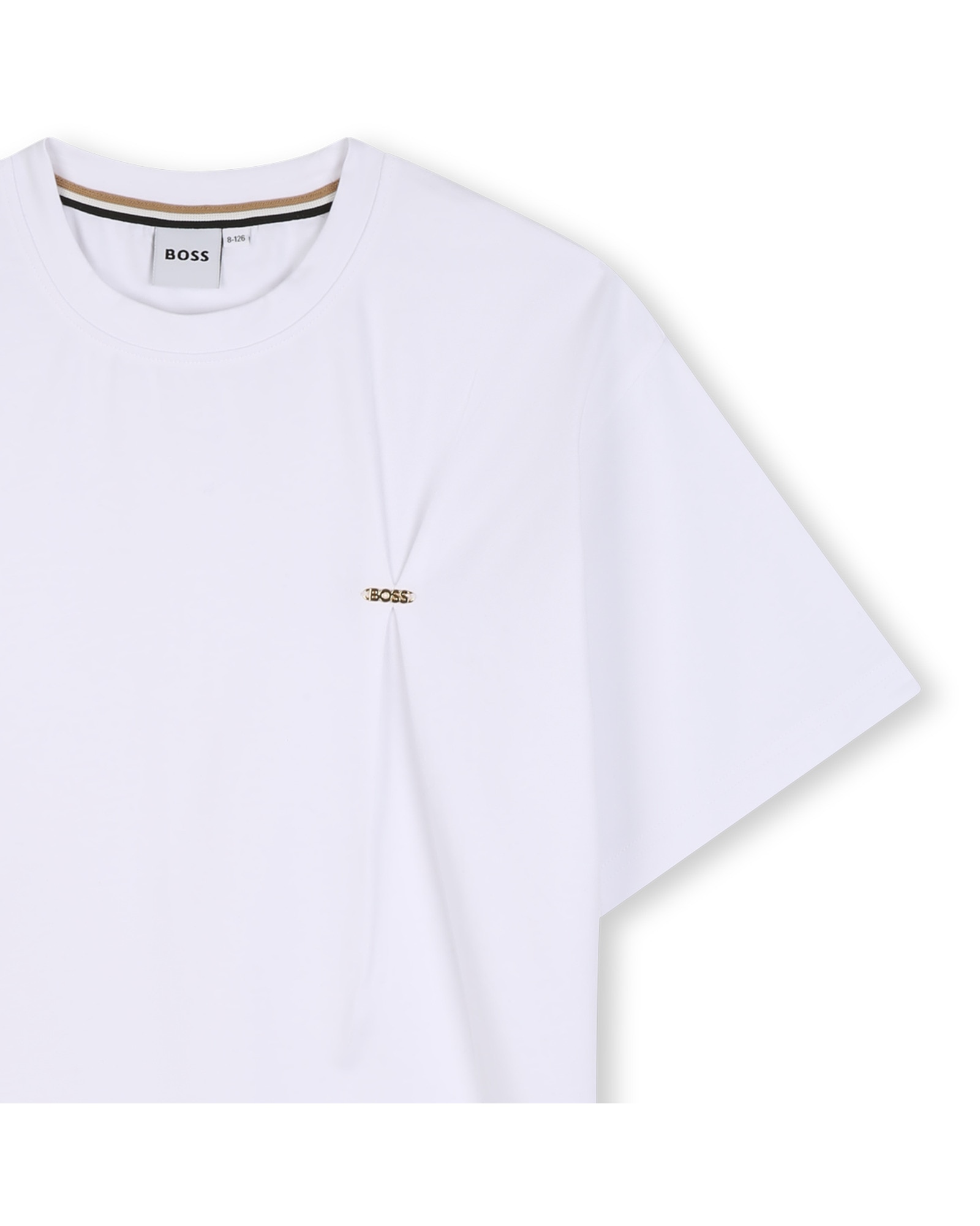 Imagen 2 de Camiseta de niña de manga corta liso - BOSS Kidswear - Blanco Blanco
