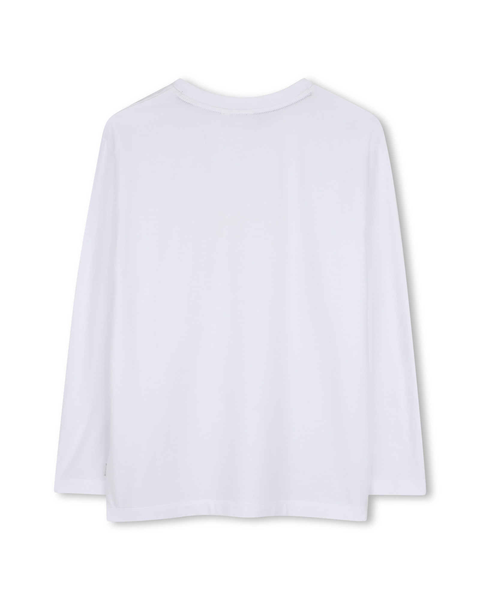 Camiseta de niña de manga larga con estampado grande - BOSS Kidswear - Blanco Blanco-3
