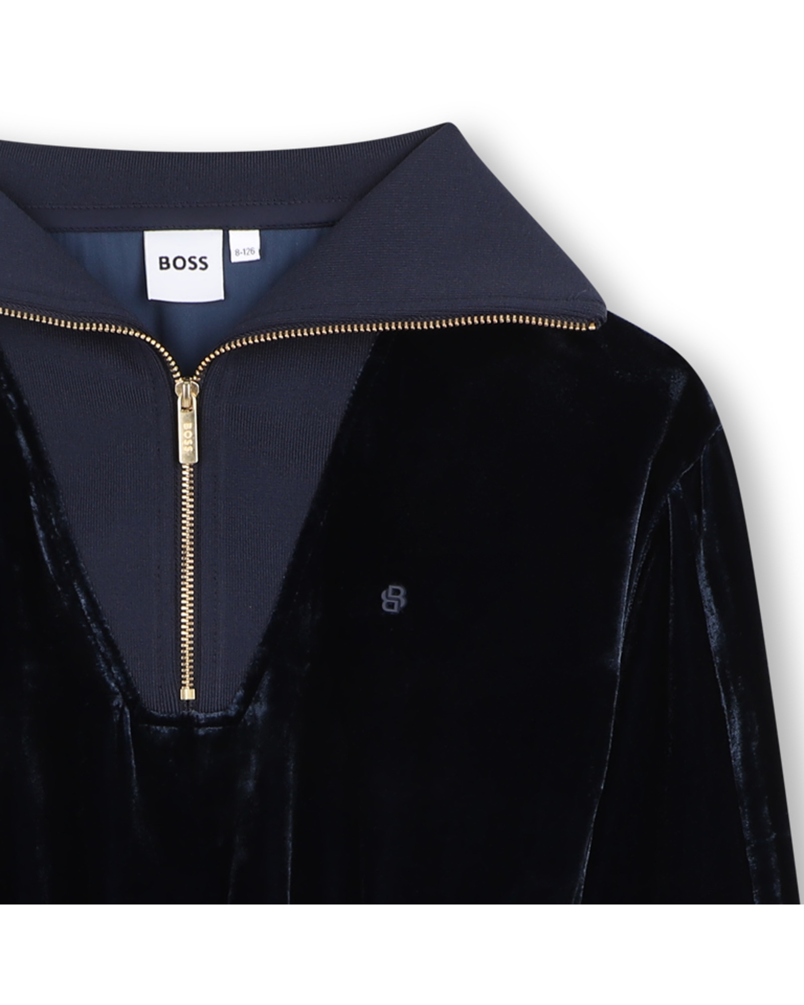 Imagen 2 de Vestido de niña de manga larga liso - BOSS Kidswear - Azul marino Azul marino