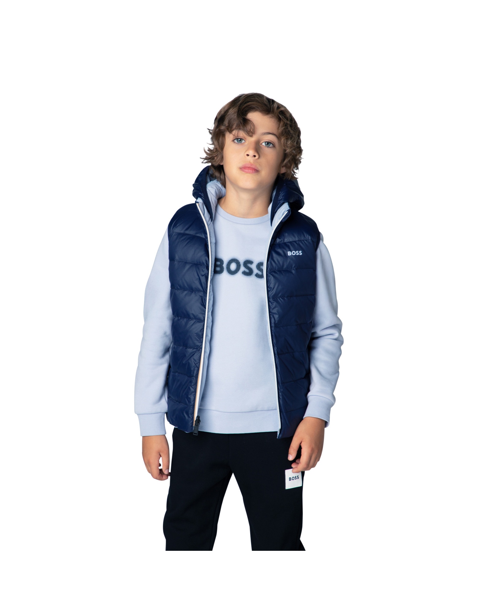 Abrigo de niño liso - BOSS Kidswear - Azul claro Azul claro-1