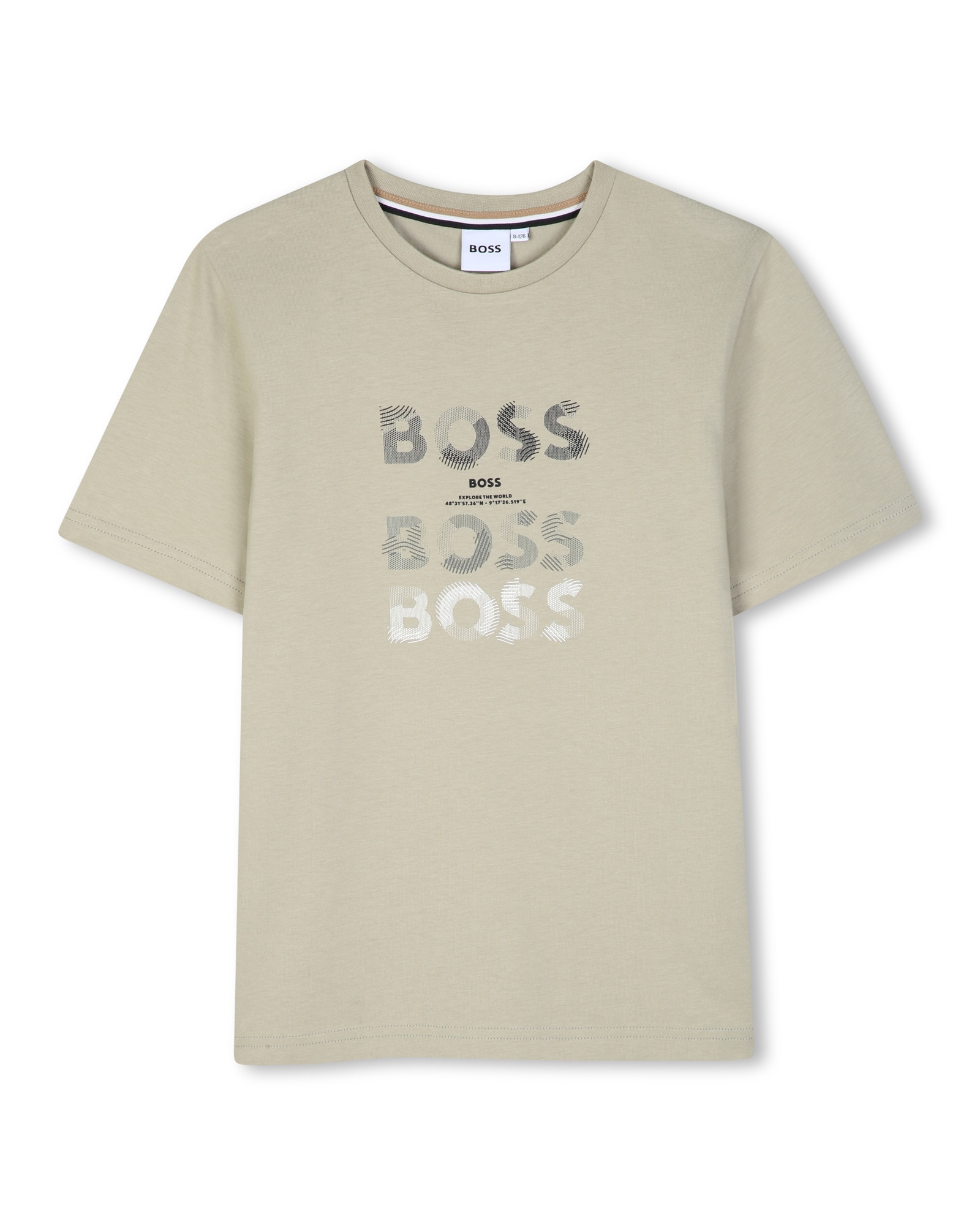 Camiseta de niño de manga corta con estampado grande - BOSS Kidswear - Verde Verde-1