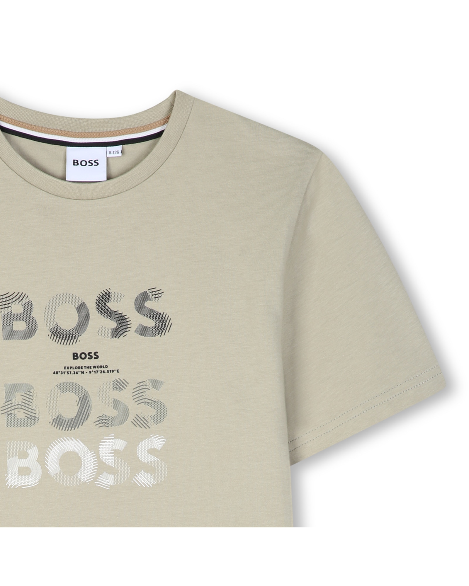 Camiseta de niño de manga corta con estampado grande - BOSS Kidswear - Verde Verde-2