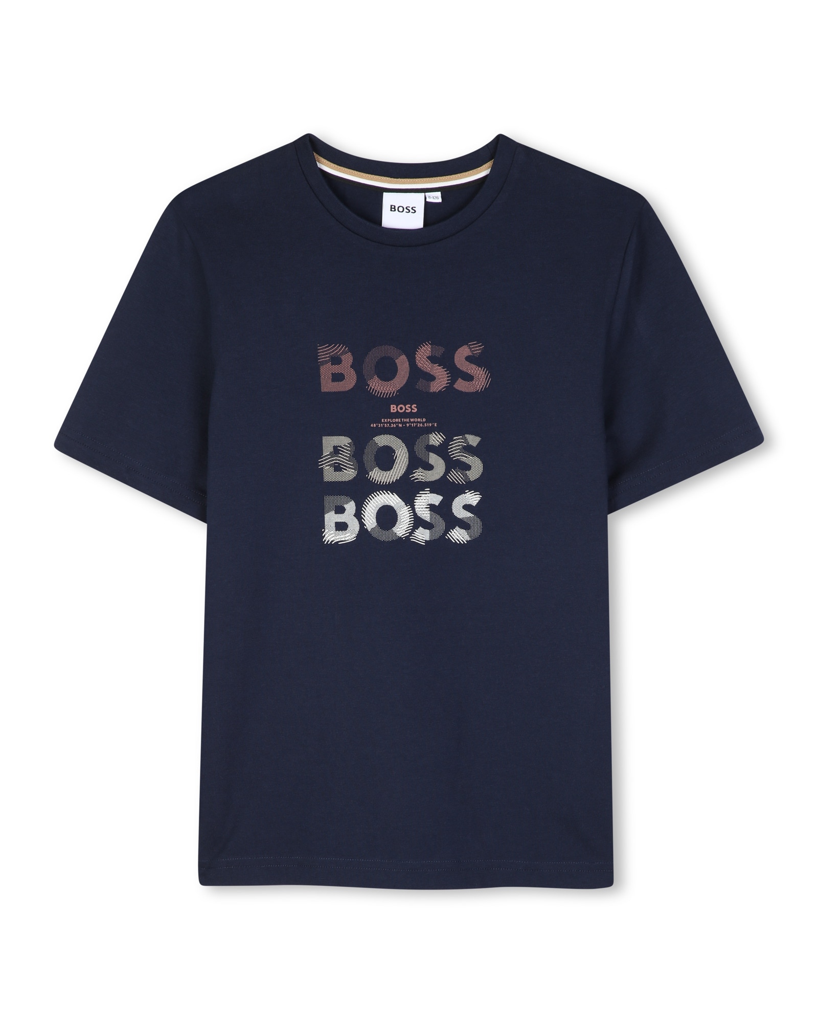 Imagen 0 de Camiseta de niño de manga corta con estampado grande Azul claro