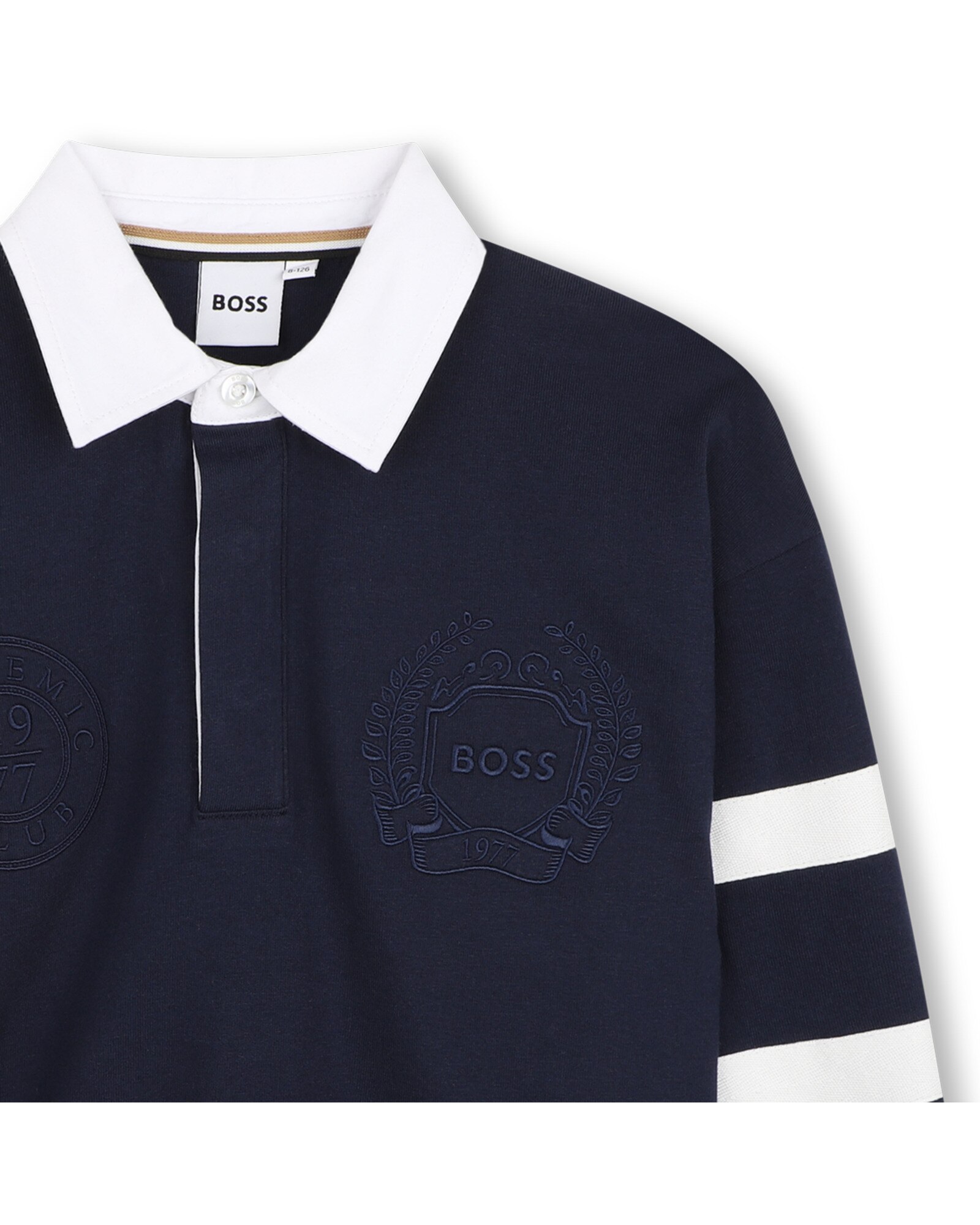Polo de niño de manga larga con fantasía - BOSS Kidswear - Azul marino Azul marino-2