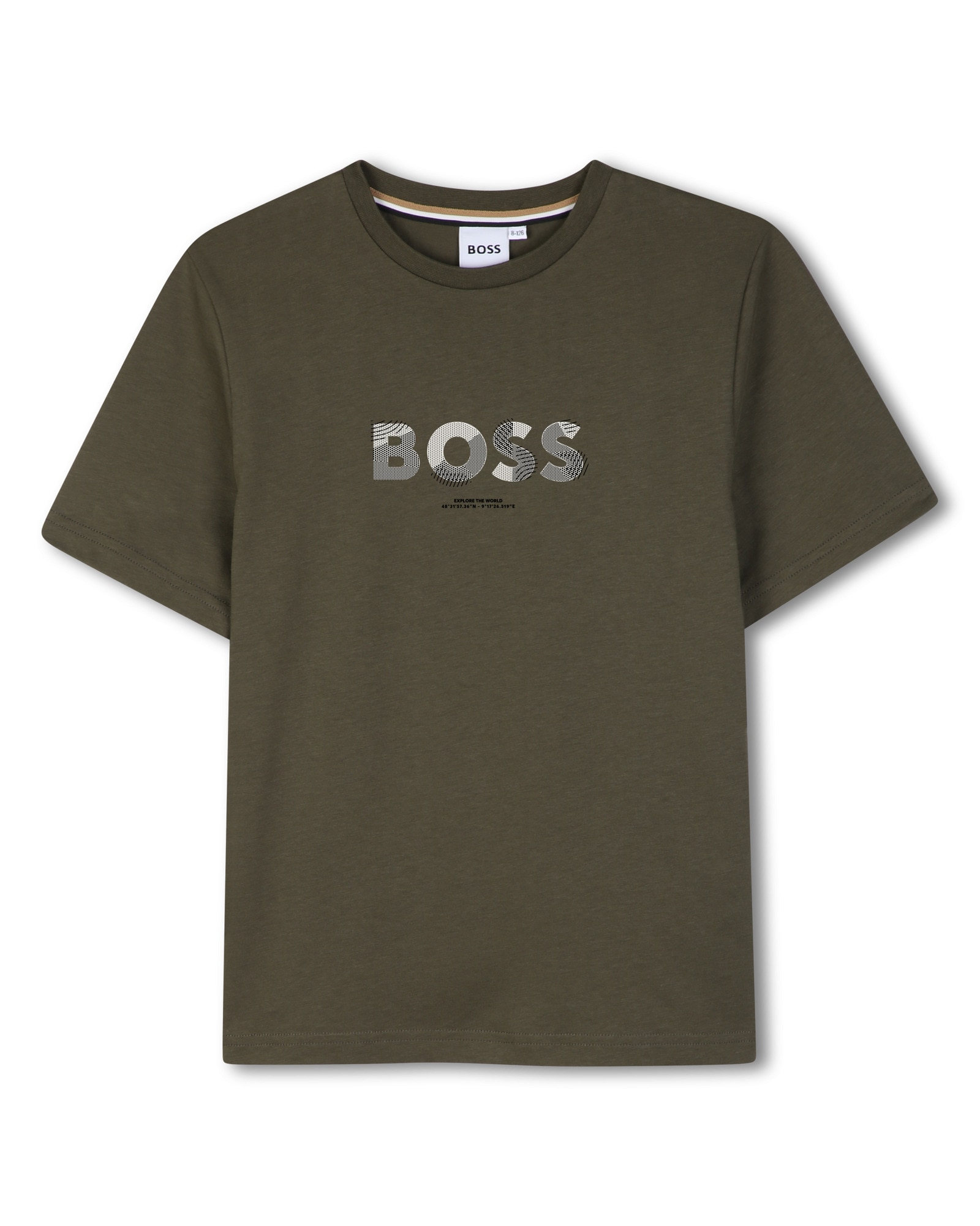 Imagen 0 de Camiseta de niño de manga corta con estampado grande Verde