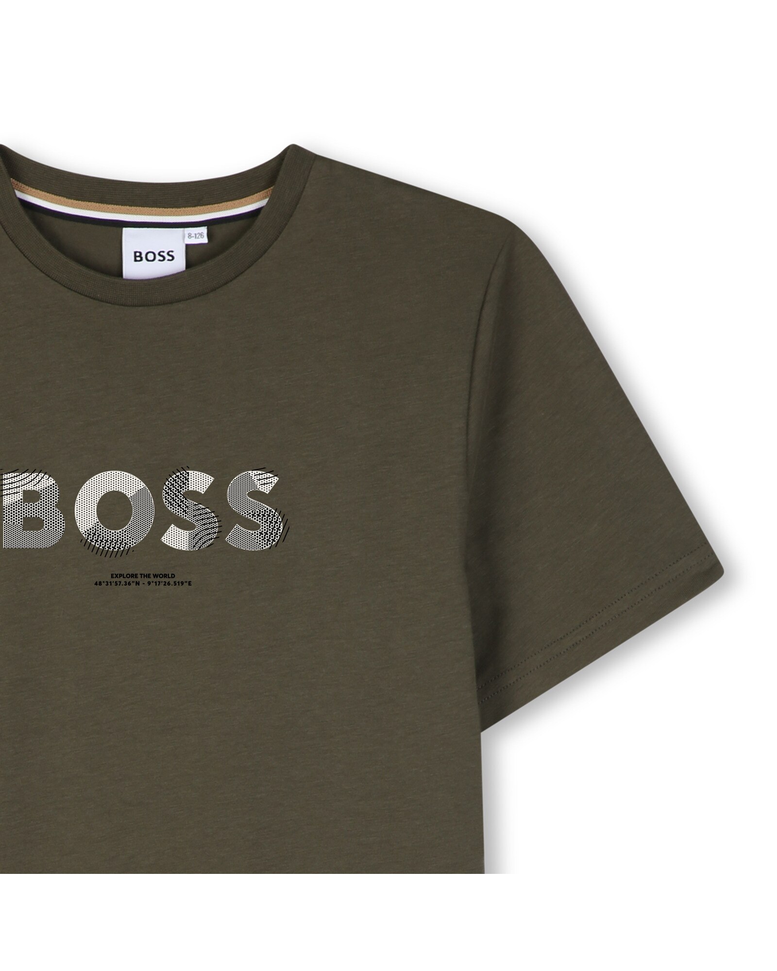 Camiseta de niño de manga corta con estampado grande - BOSS Kidswear - Verde Verde-2