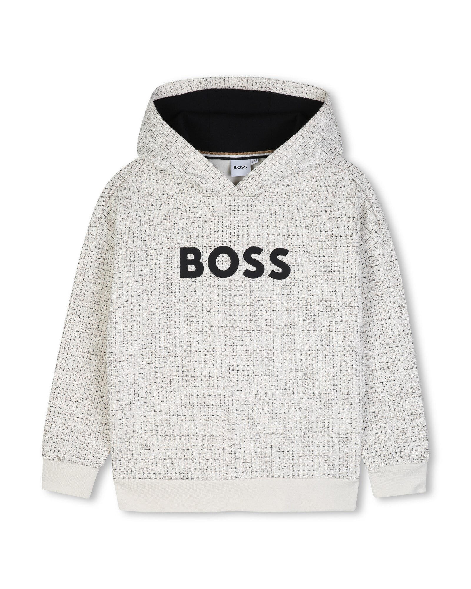 Imagen 0 de Sudadera con capucha de niño con cuadros Crudo