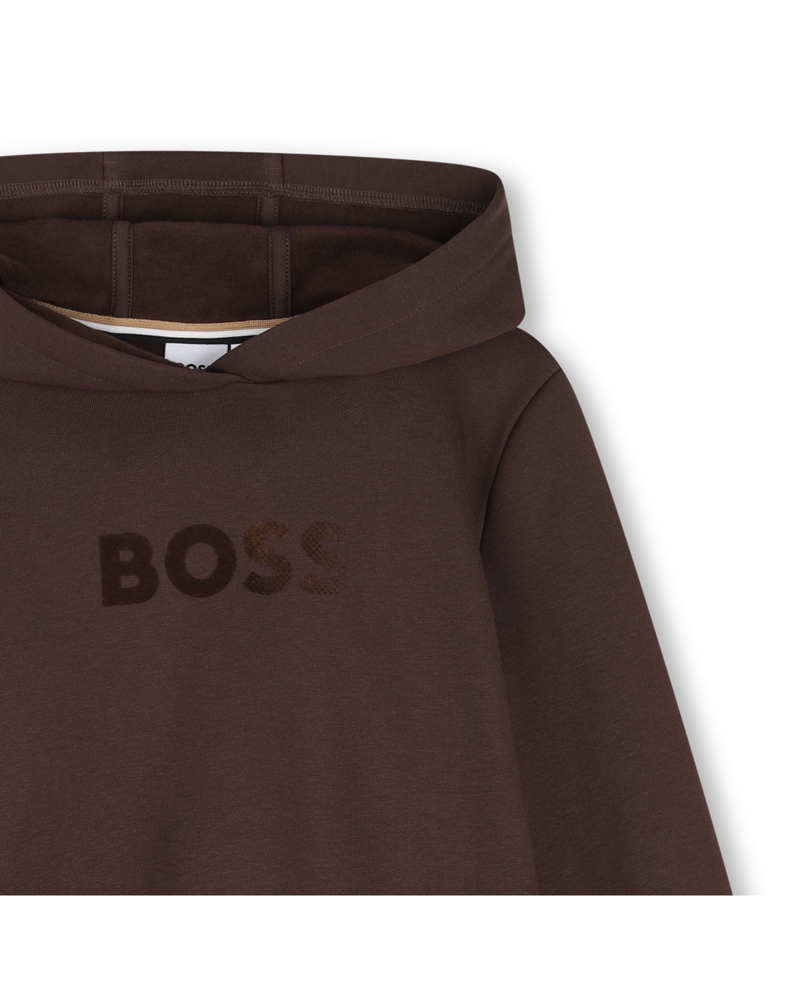 Sudadera con capucha de niño con estampado grande - BOSS Kidswear - Marrón Marrón-2