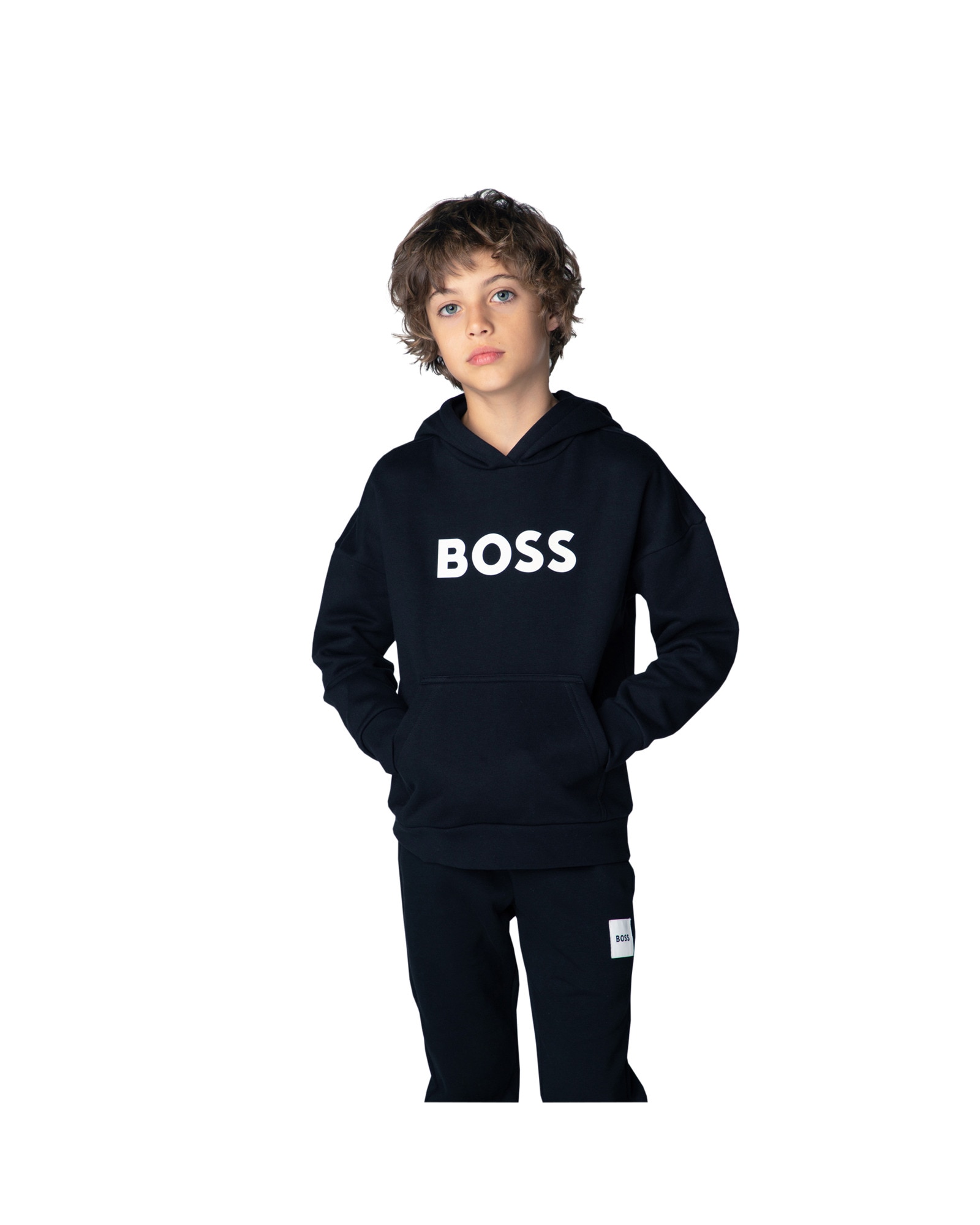 Imagen 1 de Sudadera con capucha de niño con estampado grande - BOSS Kidswear - Negro Negro