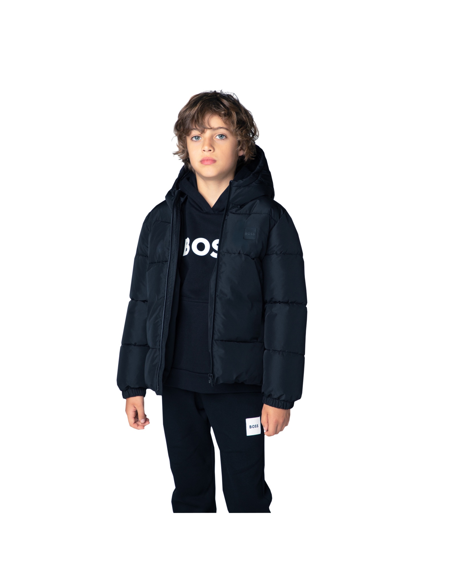 Imagen 3 de Sudadera con capucha de niño con estampado grande - BOSS Kidswear - Negro Negro
