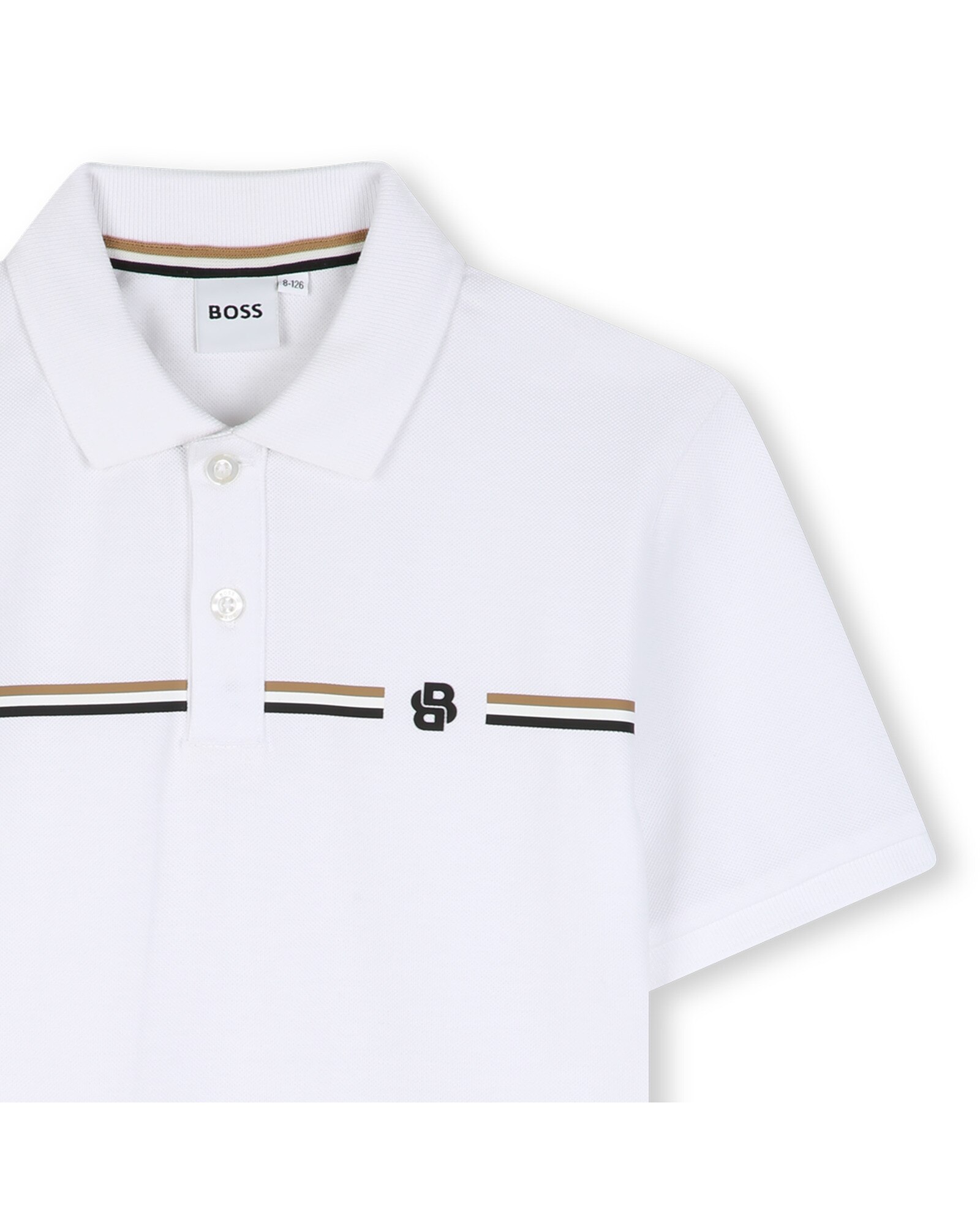 Polo de niño de manga corta liso - BOSS Kidswear - Blanco Blanco-2