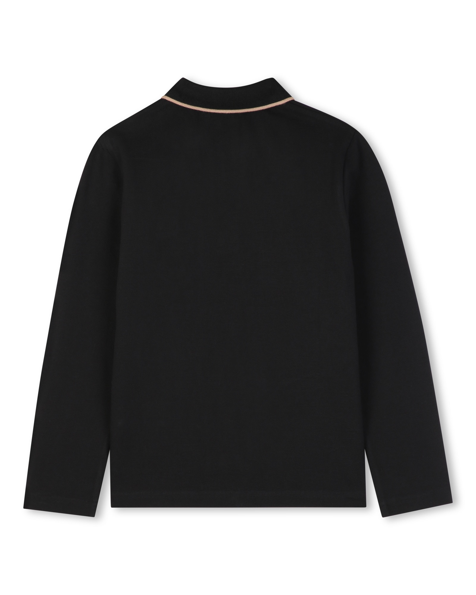 Polo de niño de manga larga con estampado grande - BOSS Kidswear - Negro Negro-3