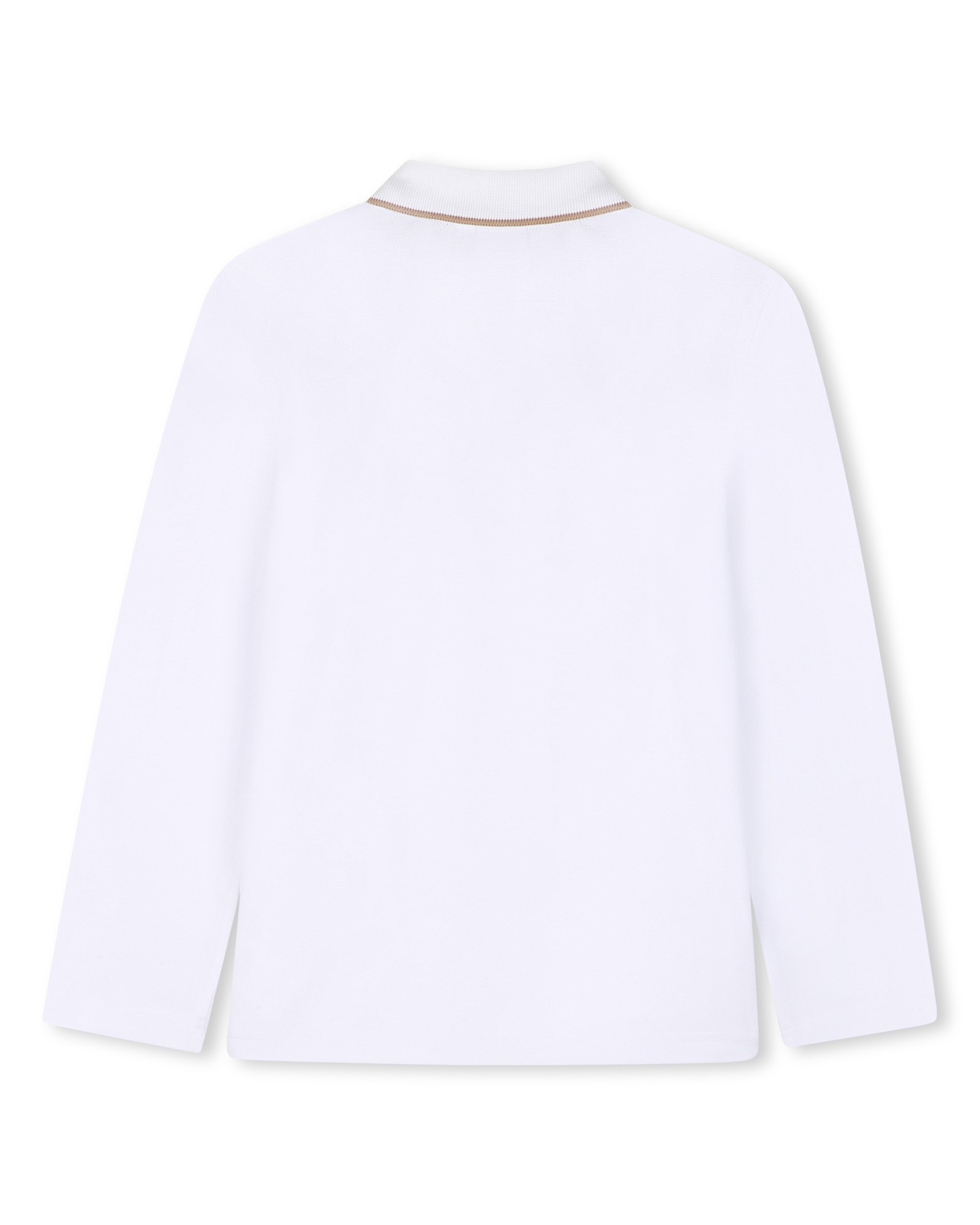 Polo de niño de manga larga con estampado grande - BOSS Kidswear - Blanco Blanco-3