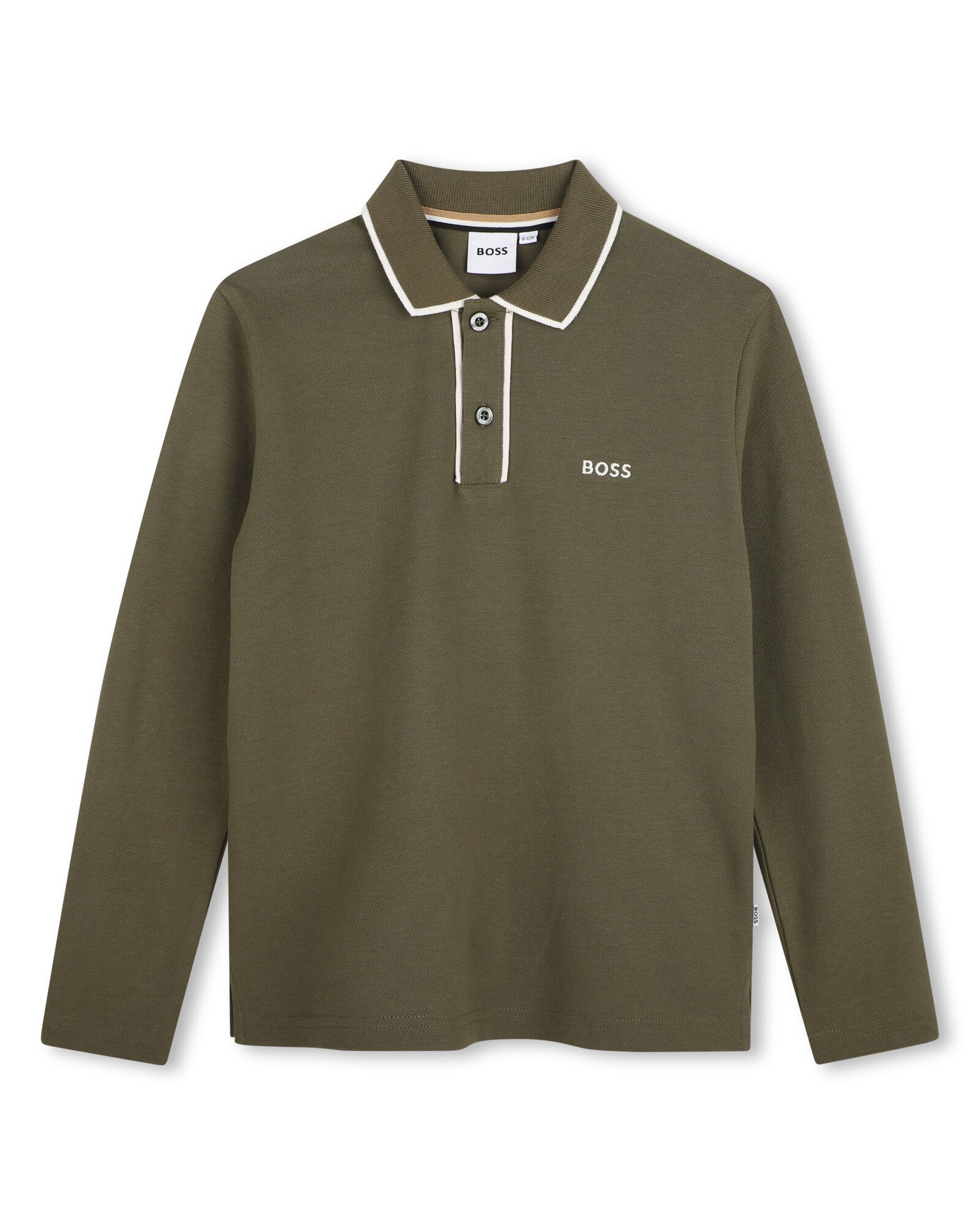 Imagen 0 de Polo de niño de manga larga con estampado grande Verde