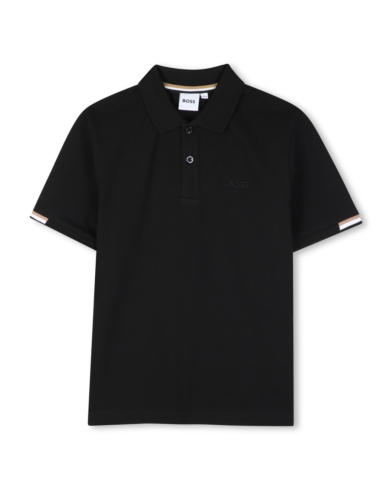 Imagen 0 de Polo de niño de manga corta con estampado grande Negro